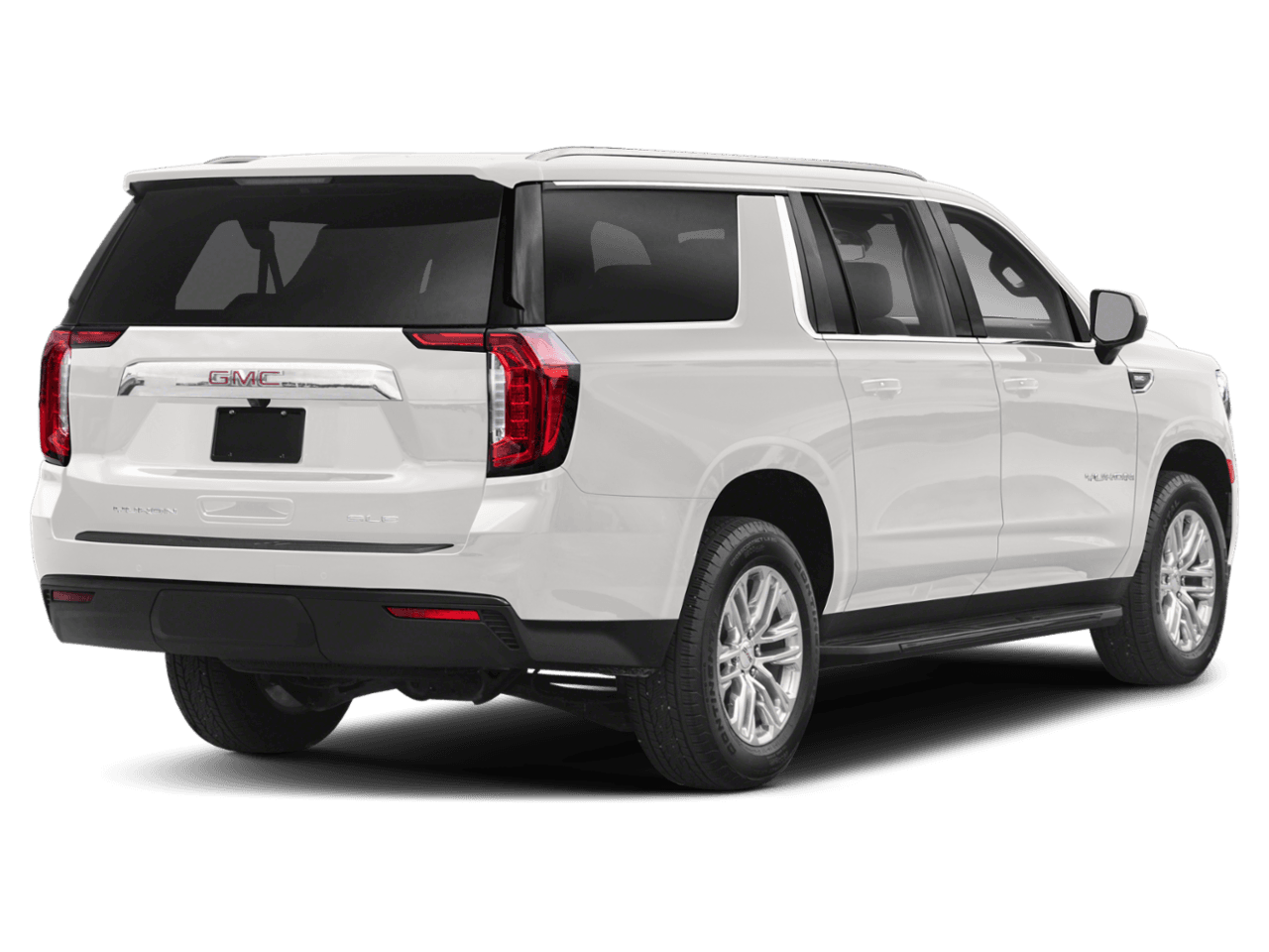 2022 GMC Yukon XL SLE - Rear 3/4, facing to the right