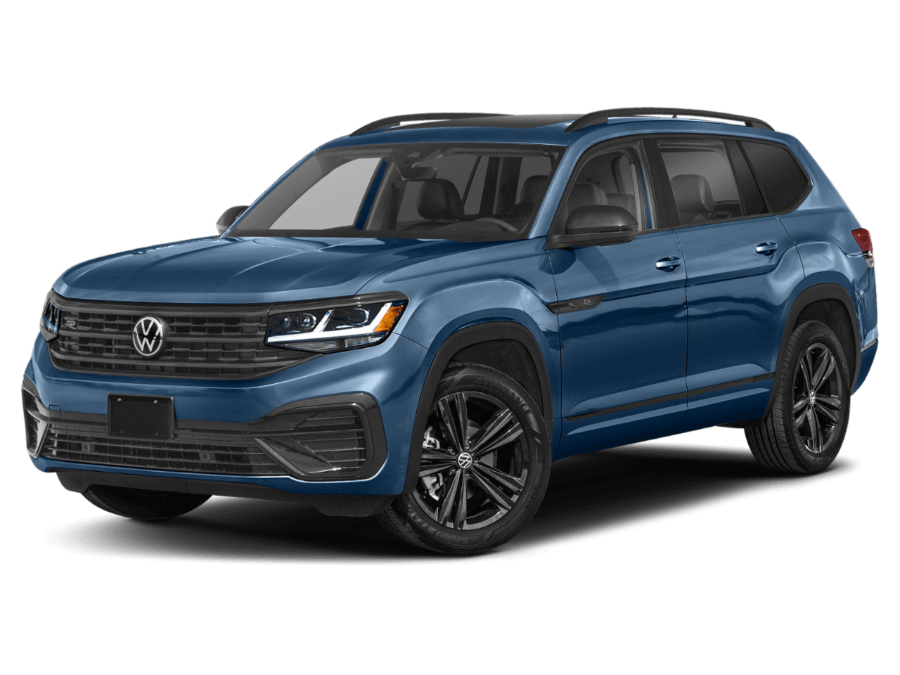 2022 Volkswagen Atlas 3.6L V6 SEL R-Line Black - Front 3/4, facing to the left