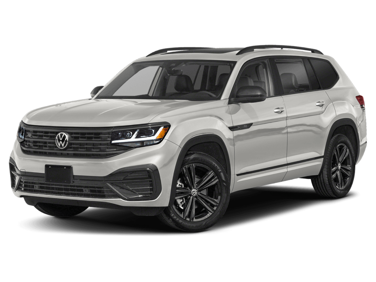 2022 Volkswagen Atlas 3.6L V6 SEL R-Line Black - Front 3/4, facing to the left