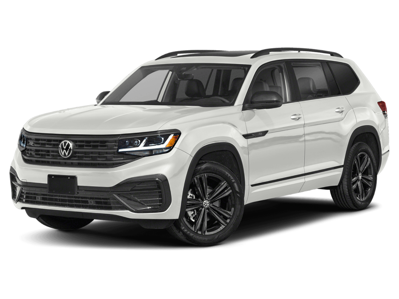 2022 Volkswagen Atlas 3.6L V6 SEL R-Line Black - Front 3/4, facing to the left