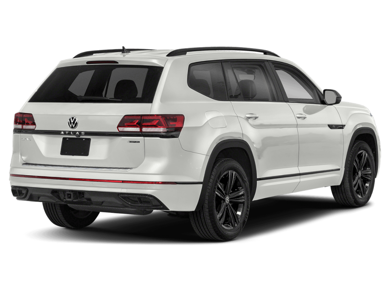 2022 Volkswagen Atlas 3.6L V6 SEL R-Line Black - Rear 3/4, facing to the right