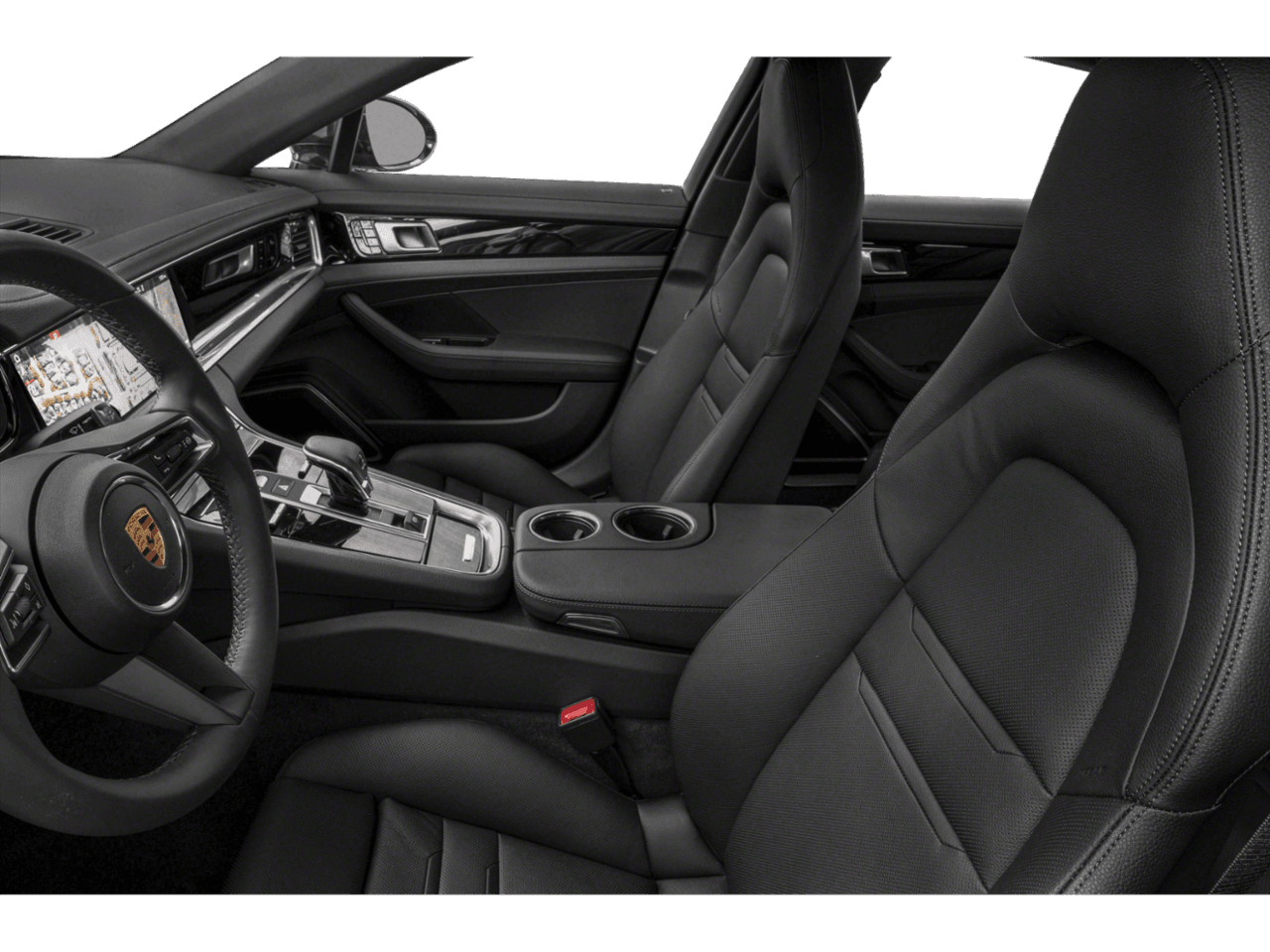 2022 Porsche Panamera Turbo S - Interior Driver's Side with Door Open, Front Seat Feature