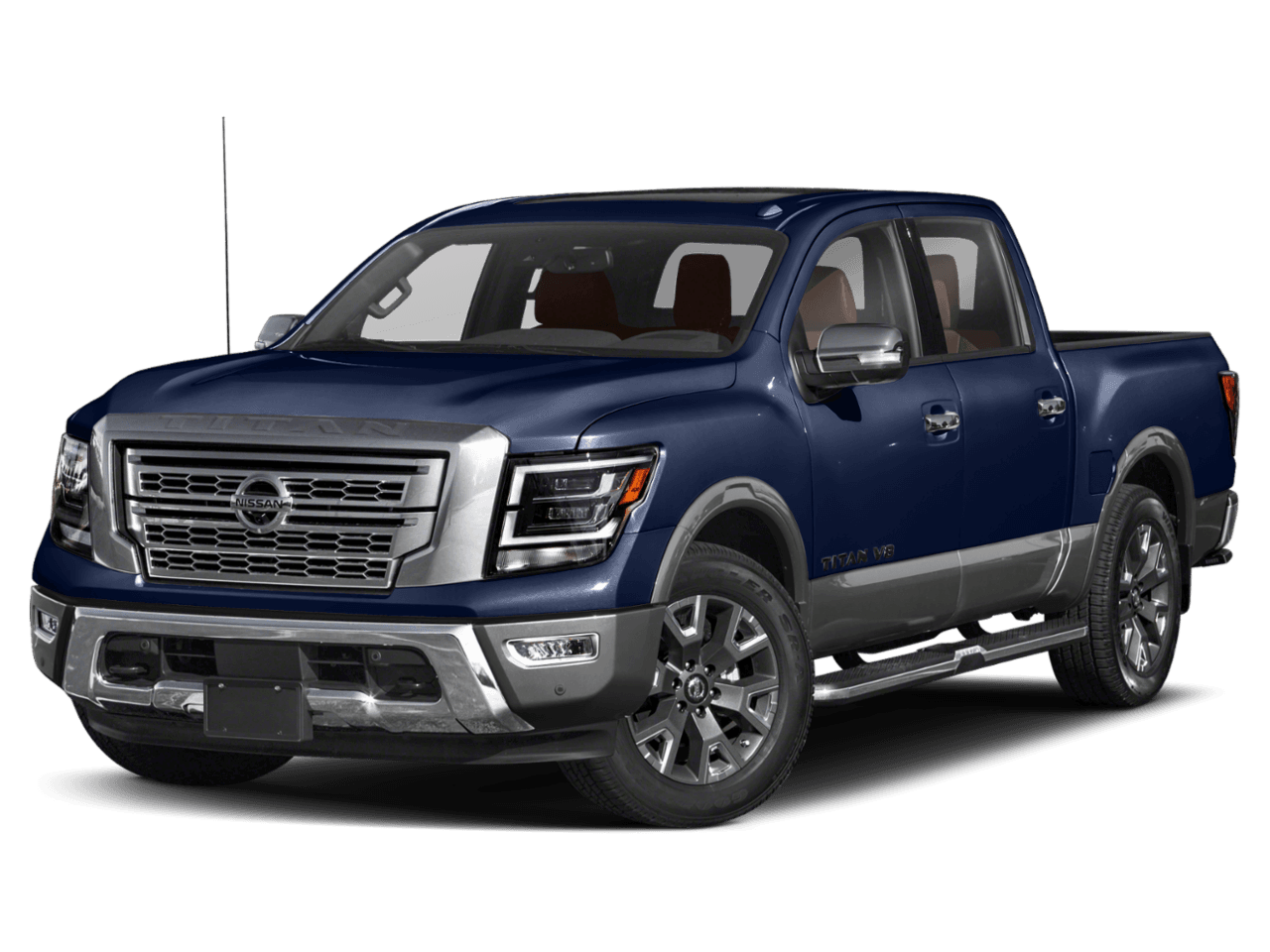 2022 Nissan Titan Platinum Reserve - Front 3/4, facing to the left