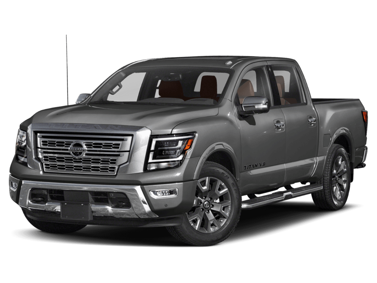 2022 Nissan Titan Platinum Reserve - Front 3/4, facing to the left