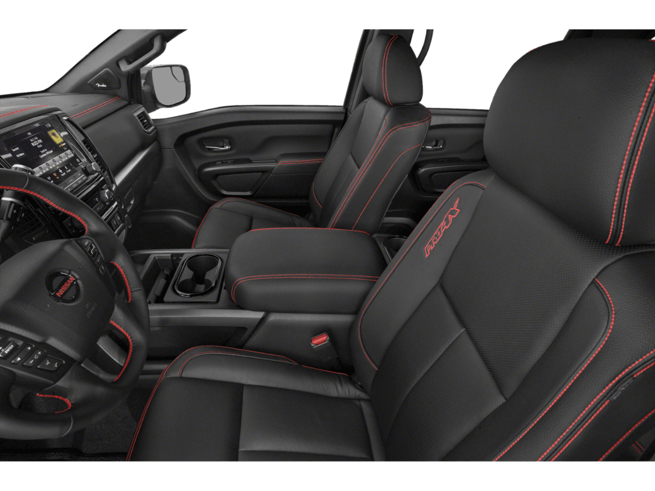 2022 Nissan Titan PRO-4X - Interior Driver's Side with Door Open, Front Seat Feature