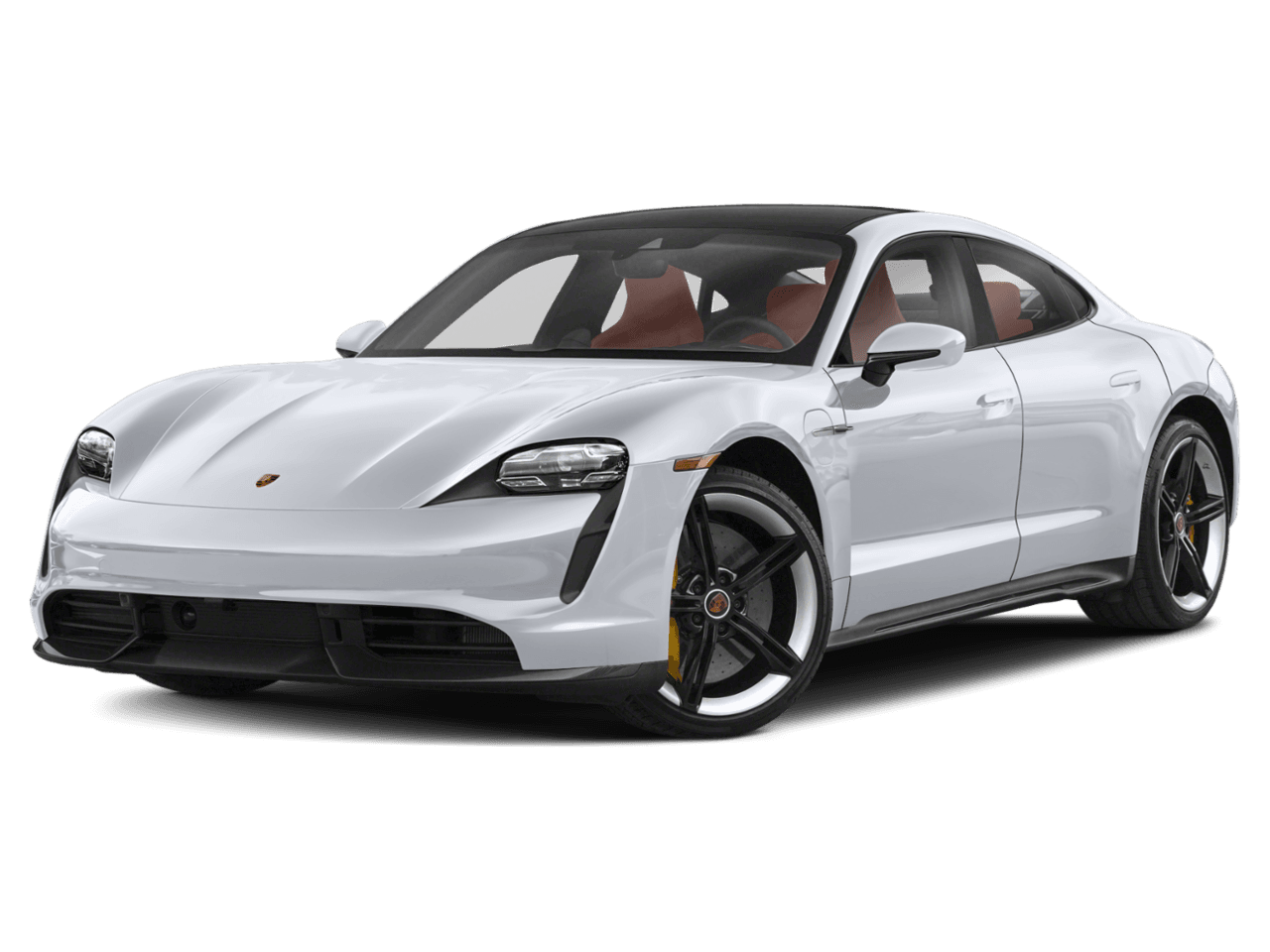 2022 Porsche Taycan Turbo - Front 3/4, facing to the left