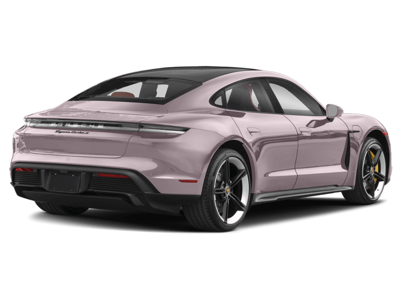 2022 Porsche Taycan Turbo - Rear 3/4, facing to the right