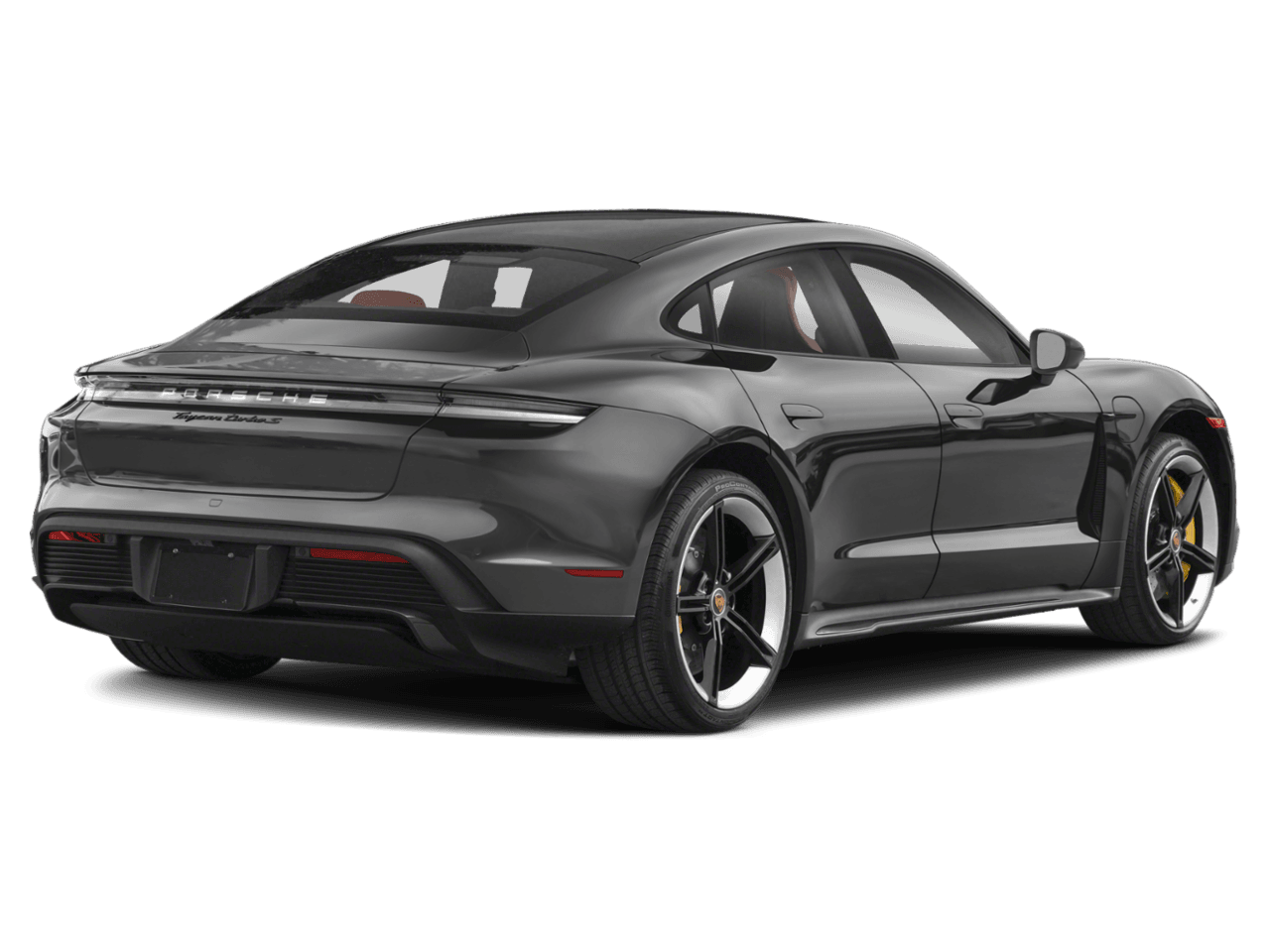 2022 Porsche Taycan Turbo S - Rear 3/4, facing to the right