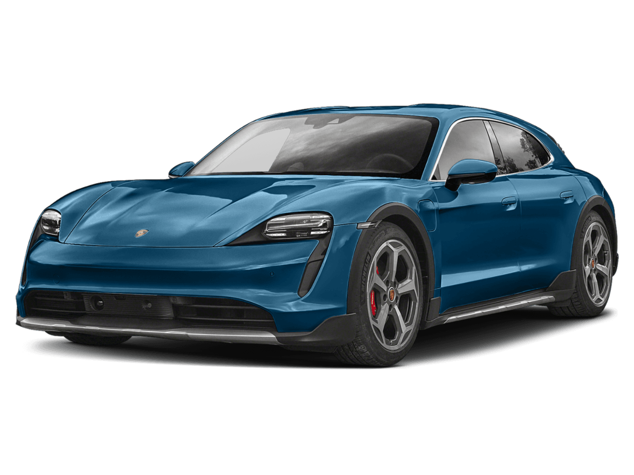 2022 Porsche Taycan 4S - Front 3/4, facing to the left