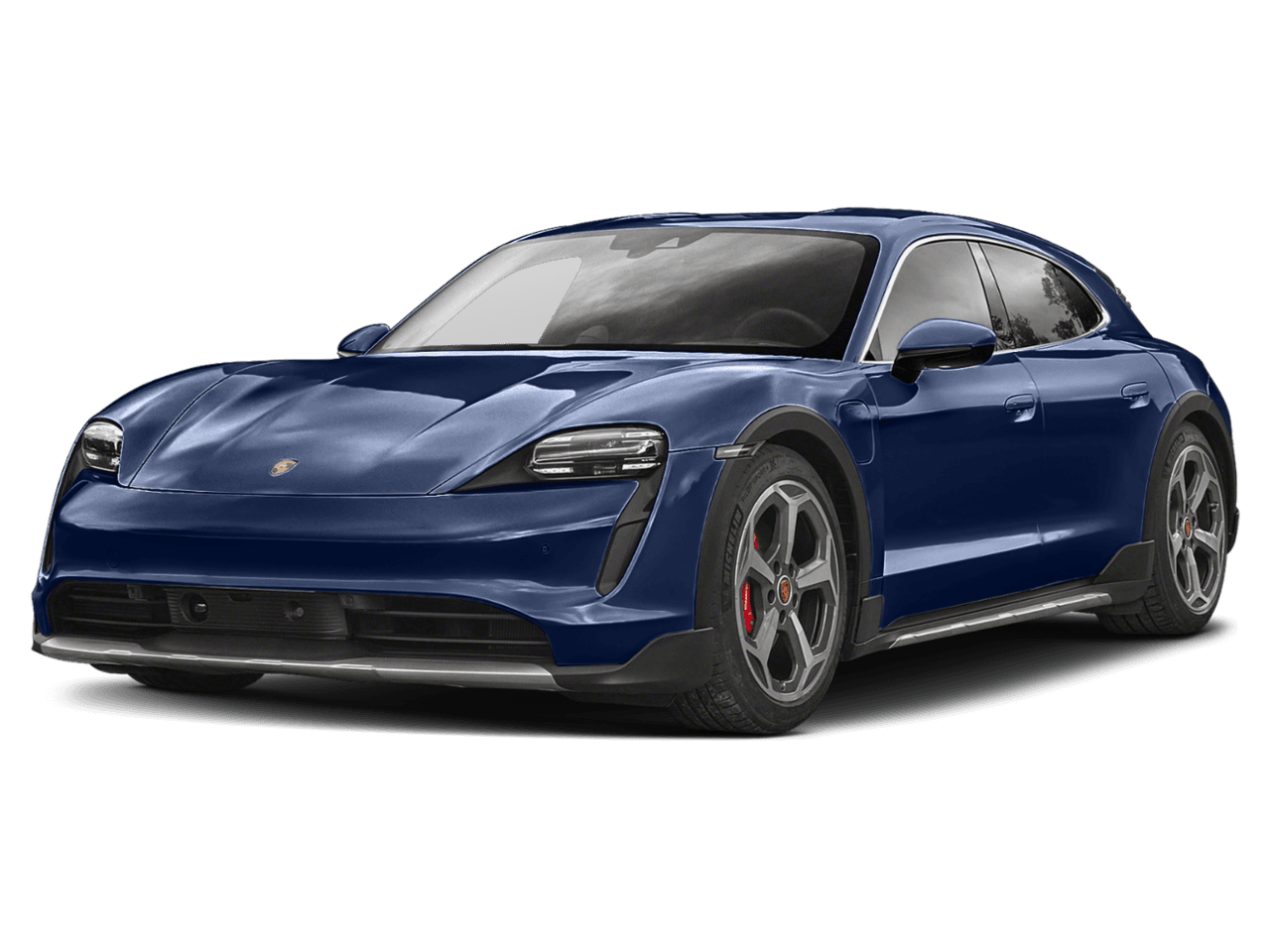 2022 Porsche Taycan Turbo - Front 3/4, facing to the left