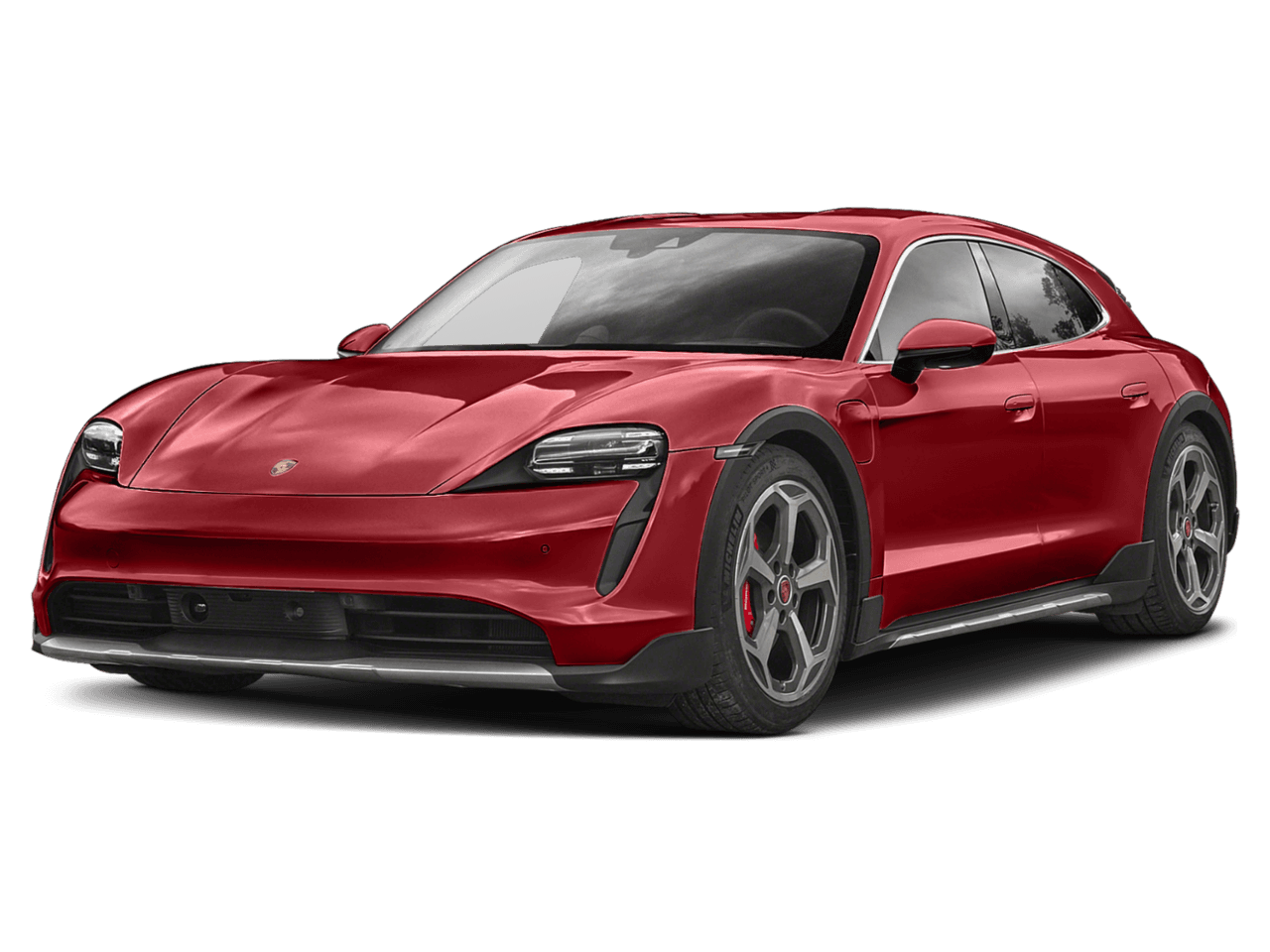 2022 Porsche Taycan Turbo - Front 3/4, facing to the left