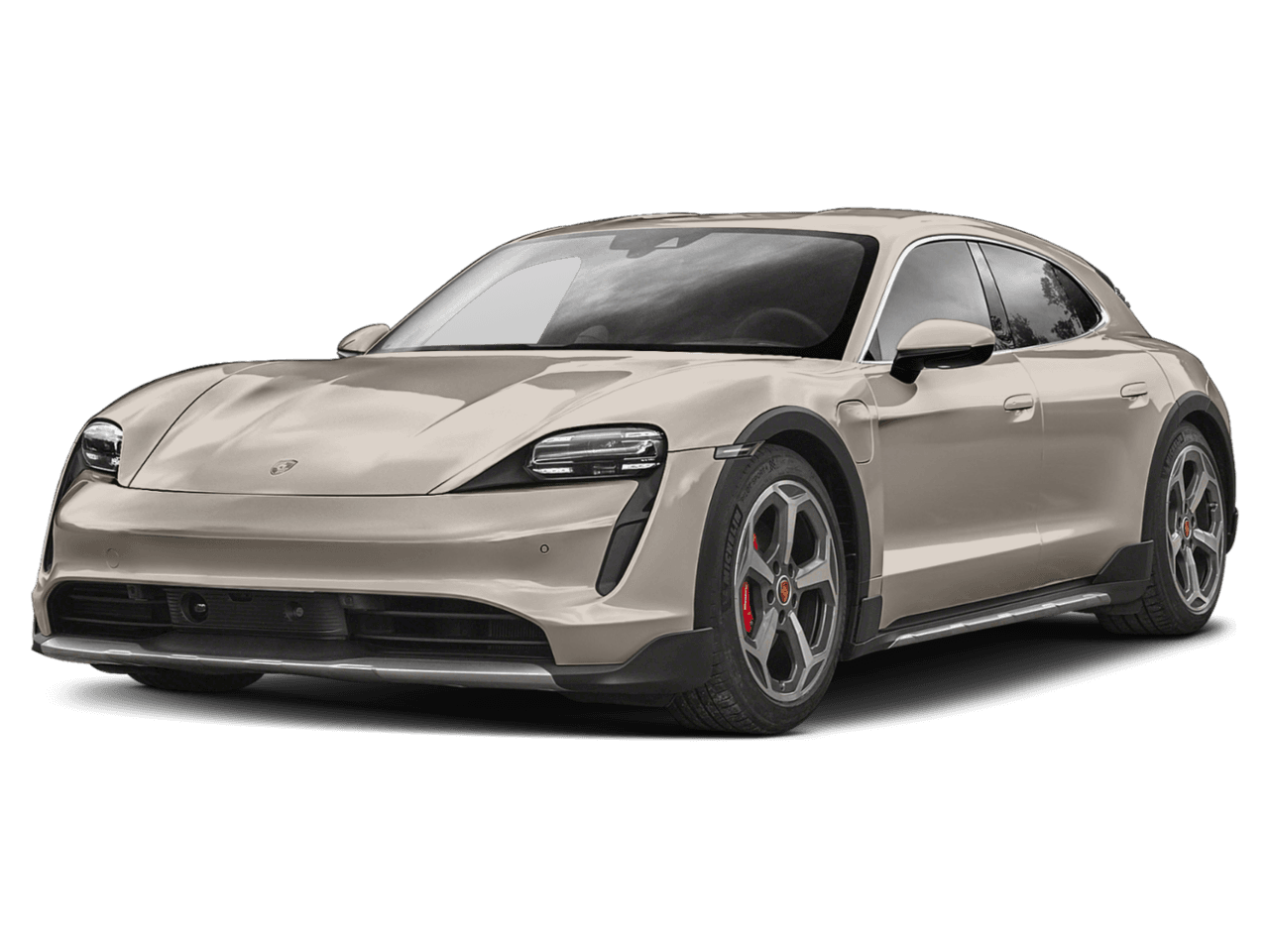 2022 Porsche Taycan Turbo - Front 3/4, facing to the left