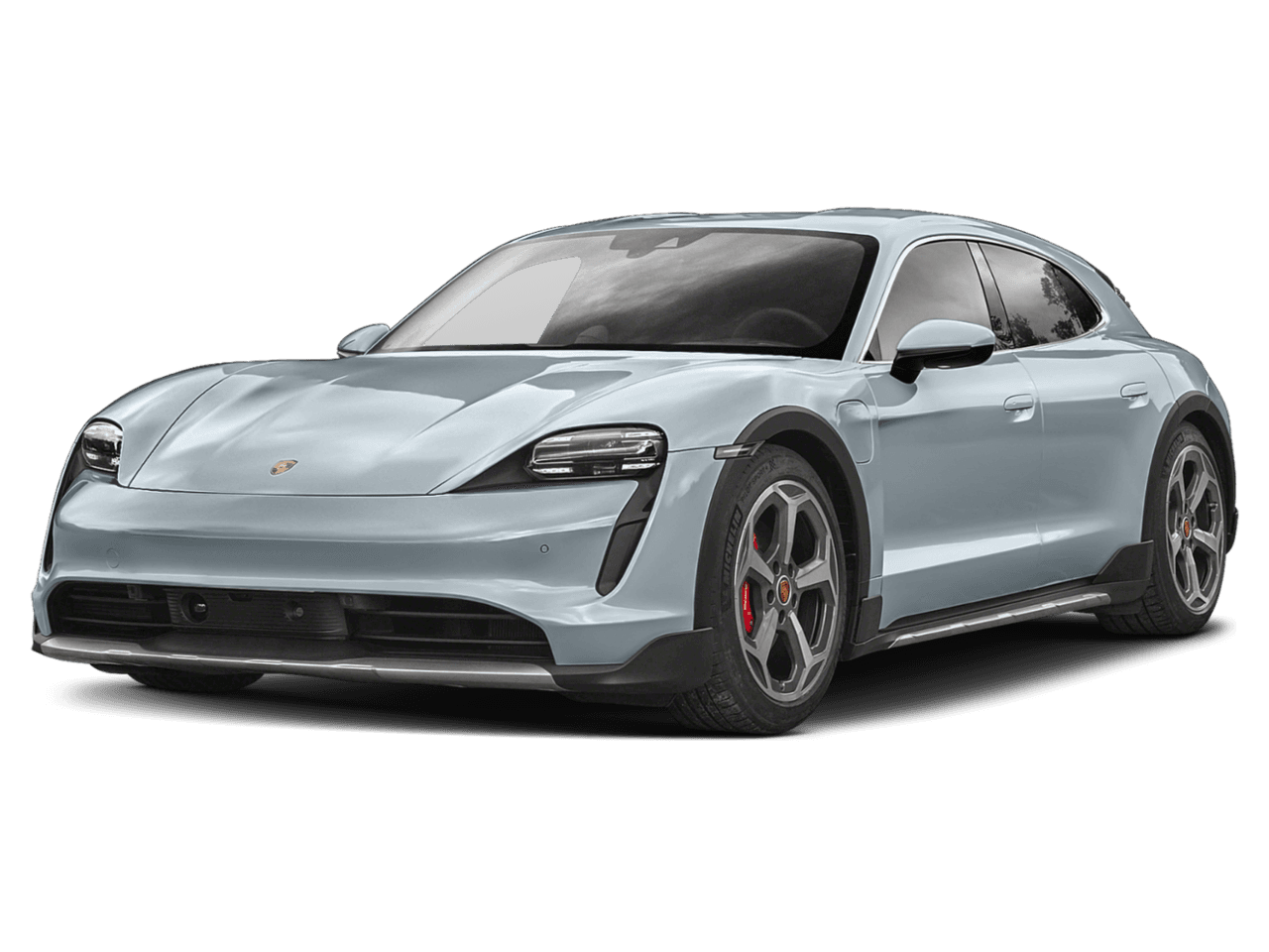 2022 Porsche Taycan Turbo - Front 3/4, facing to the left