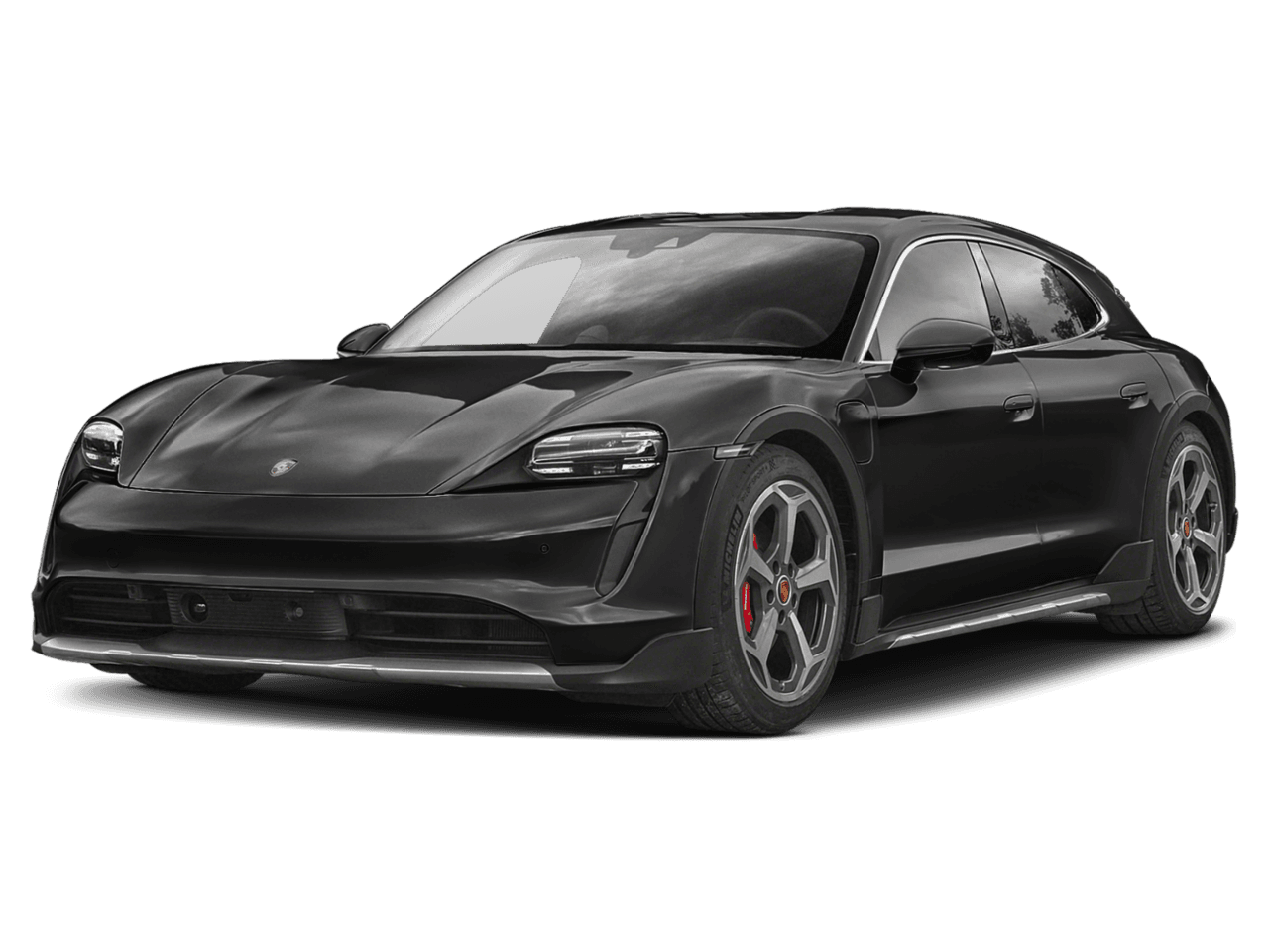 2022 Porsche Taycan Turbo S - Front 3/4, facing to the left