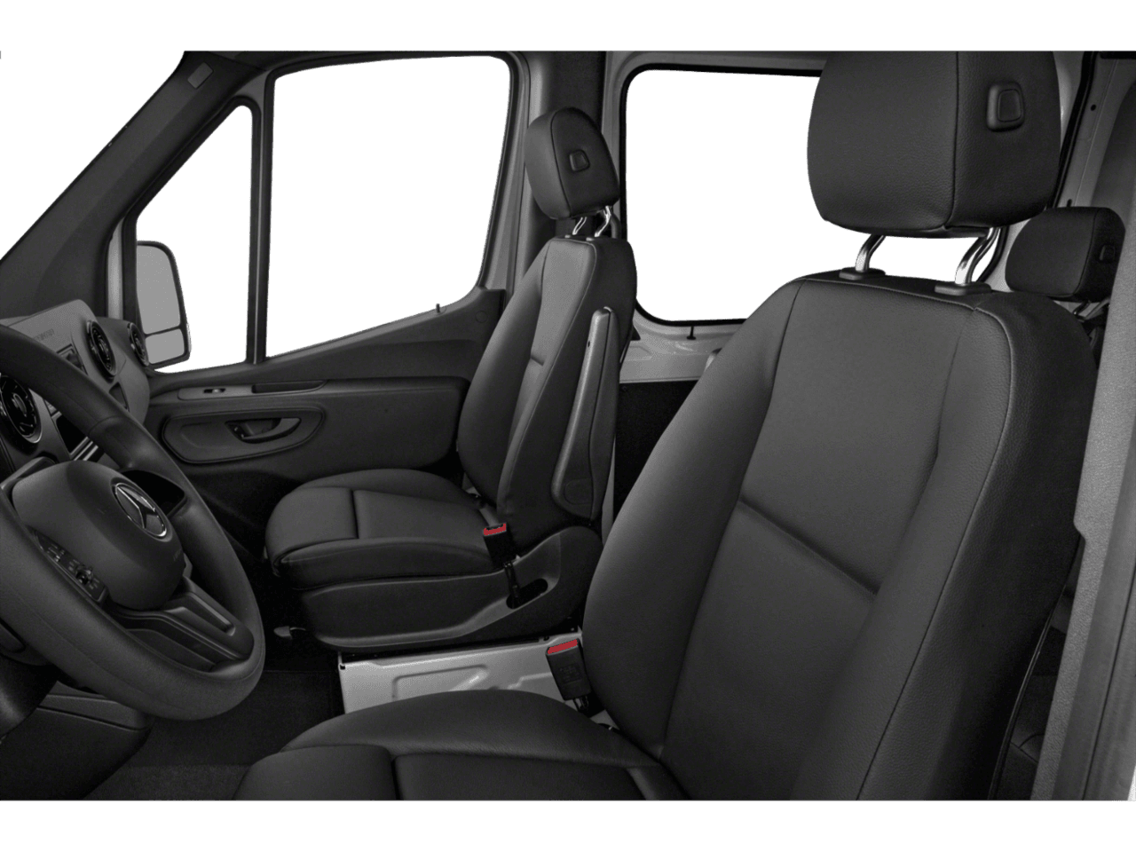 2022 Mercedes-Benz Sprinter Crew Van  - Interior Driver's Side with Door Open, Front Seat Feature