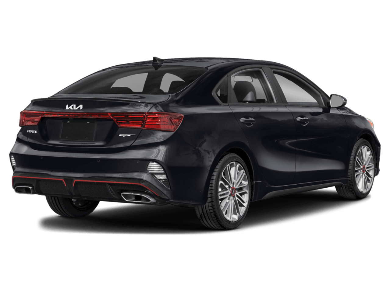2022 Kia Forte GT - Rear 3/4, facing to the right