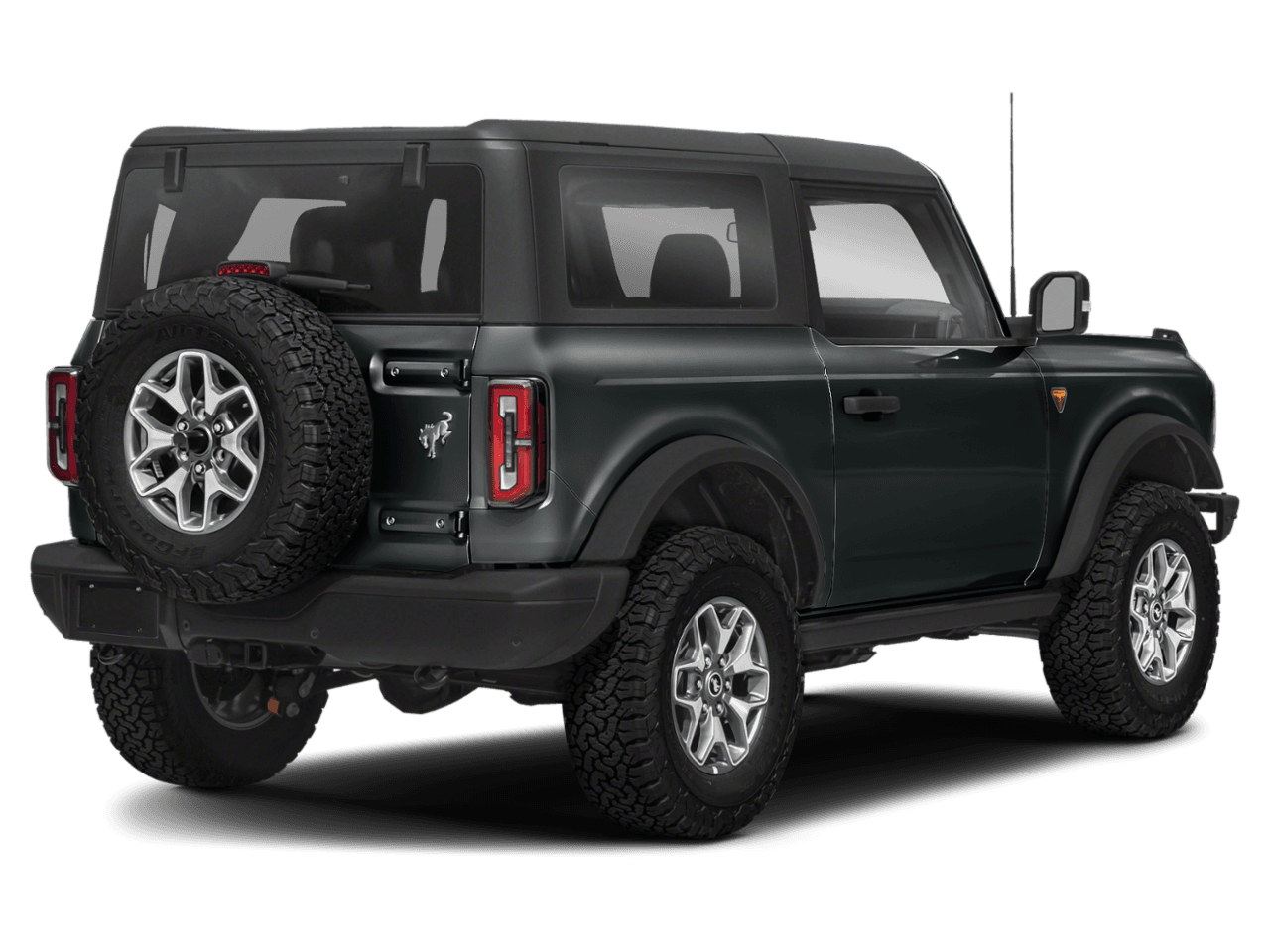 2022 Ford Bronco Badlands - Rear 3/4, facing to the right