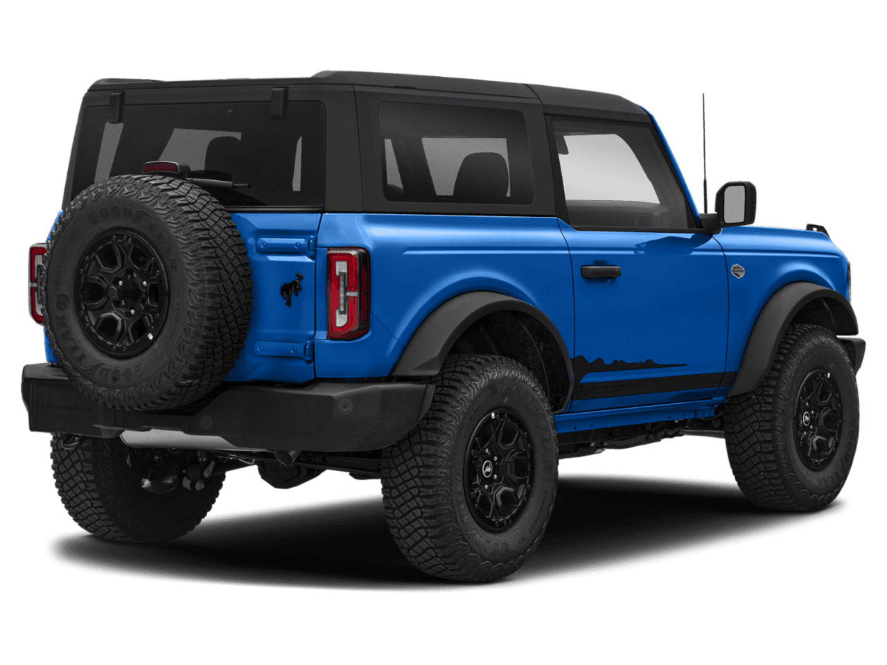 2022 Ford Bronco Wildtrak - Rear 3/4, facing to the right