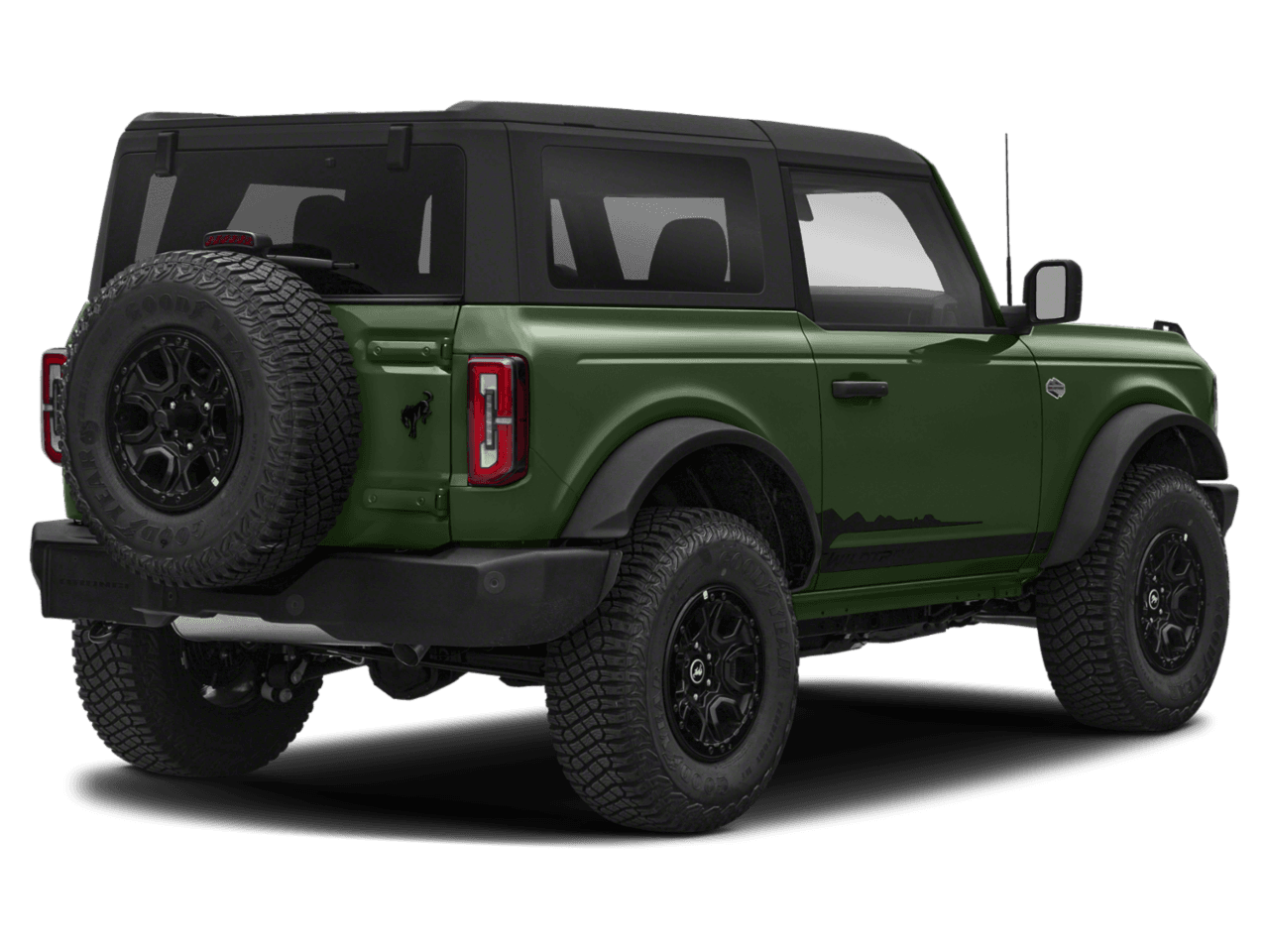 2022 Ford Bronco Wildtrak - Rear 3/4, facing to the right