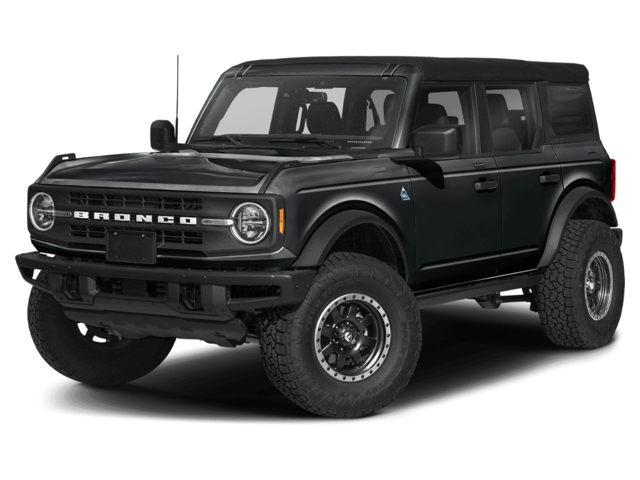 2022 Ford Bronco Black - Front 3/4, facing to the left