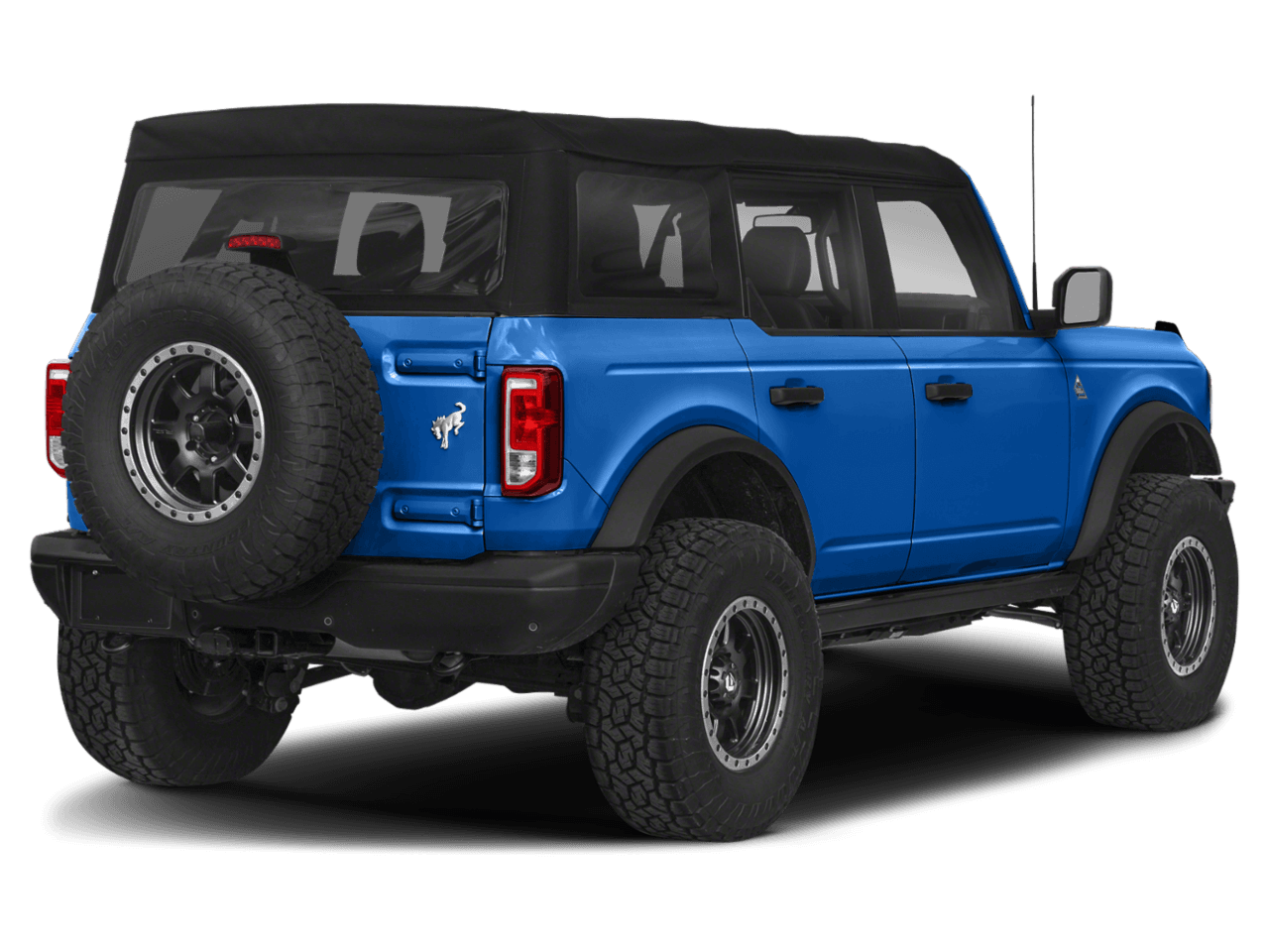 2022 Ford Bronco Black - Rear 3/4, facing to the right