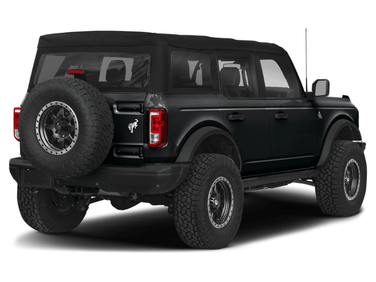 2022 Ford Bronco Black - Rear 3/4, facing to the right