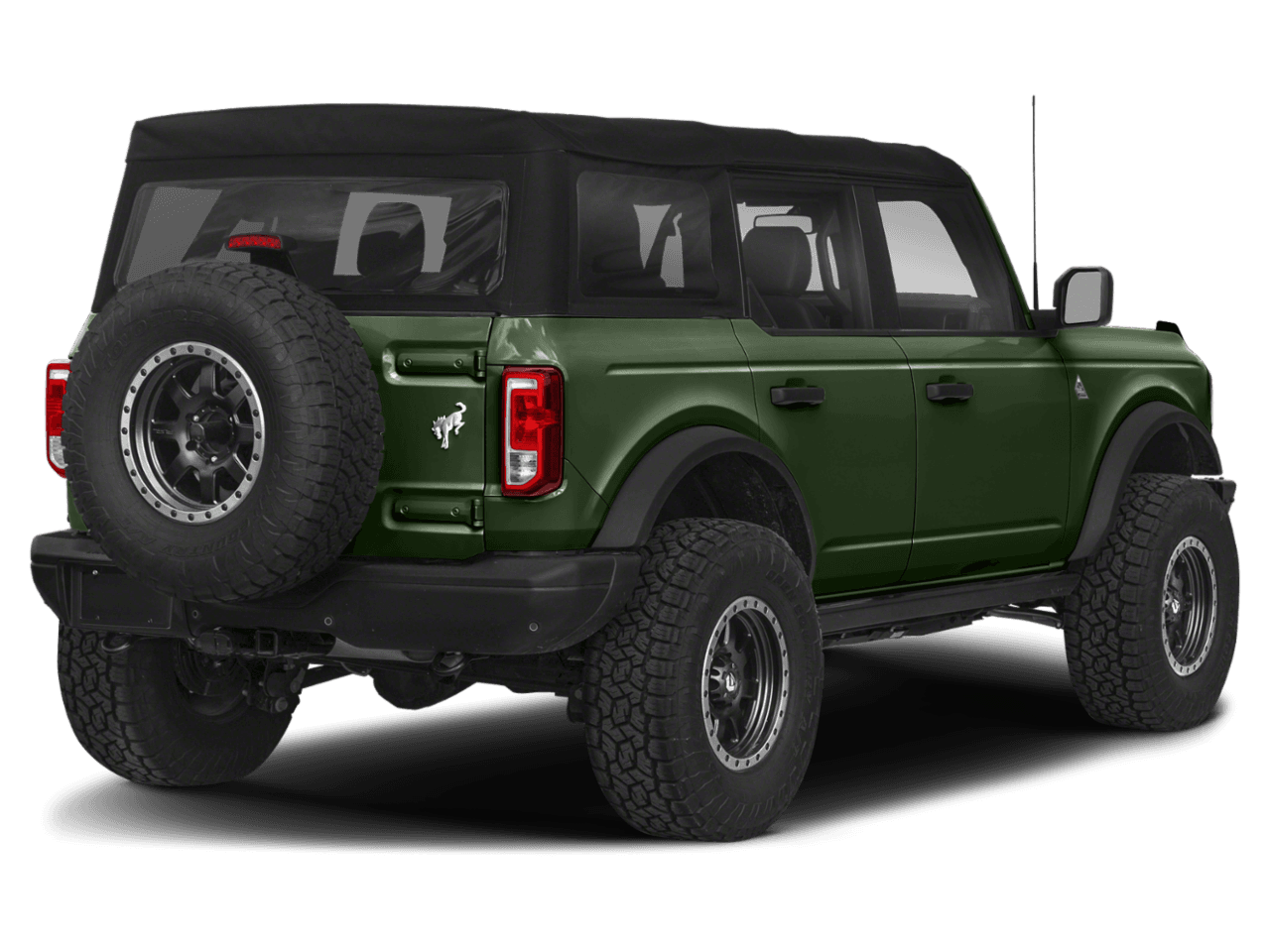 2022 Ford Bronco Black - Rear 3/4, facing to the right