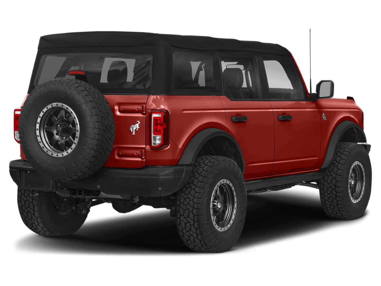 2022 Ford Bronco Black - Rear 3/4, facing to the right