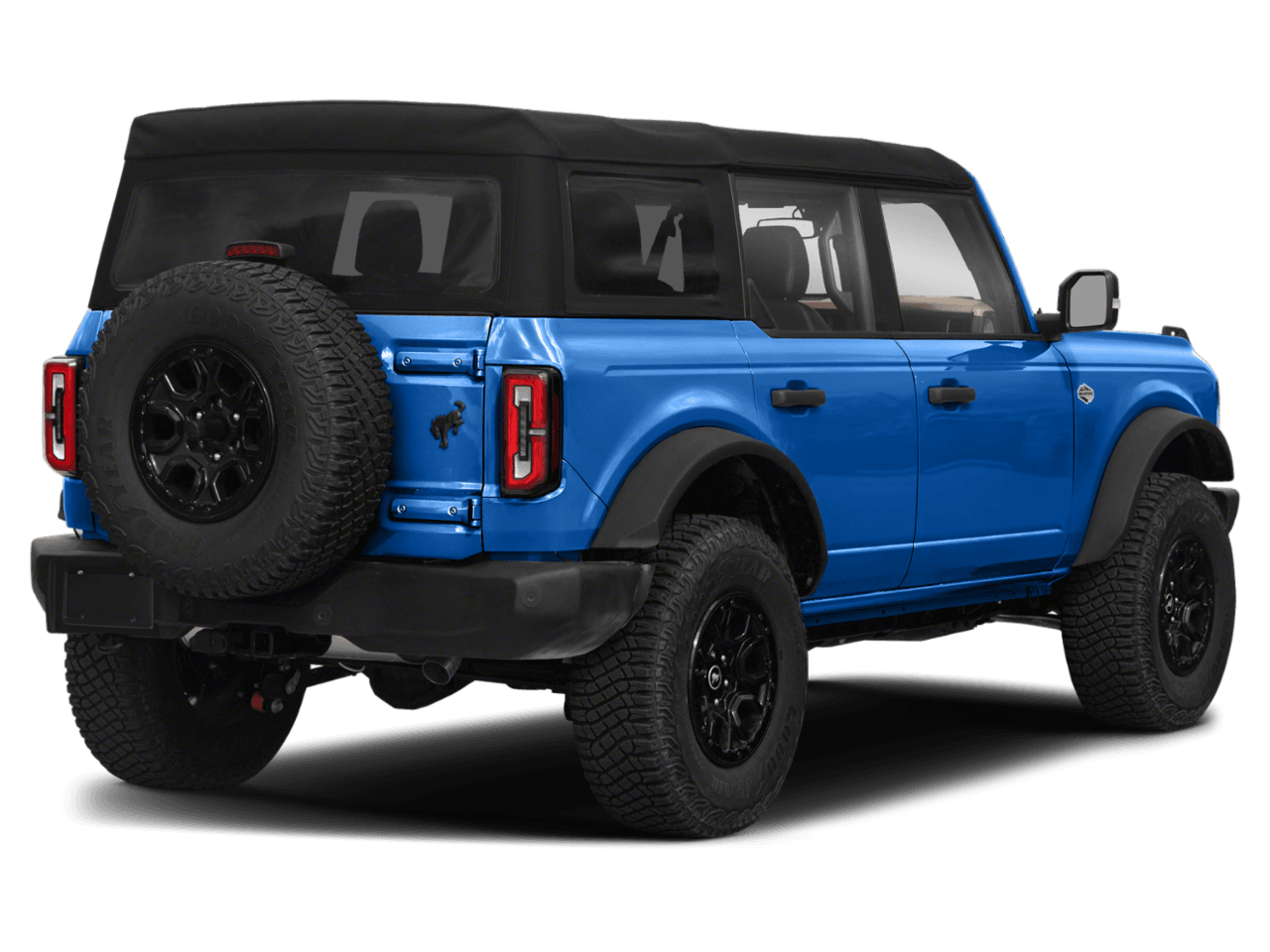 2022 Ford Bronco Wildtrak - Rear 3/4, facing to the right