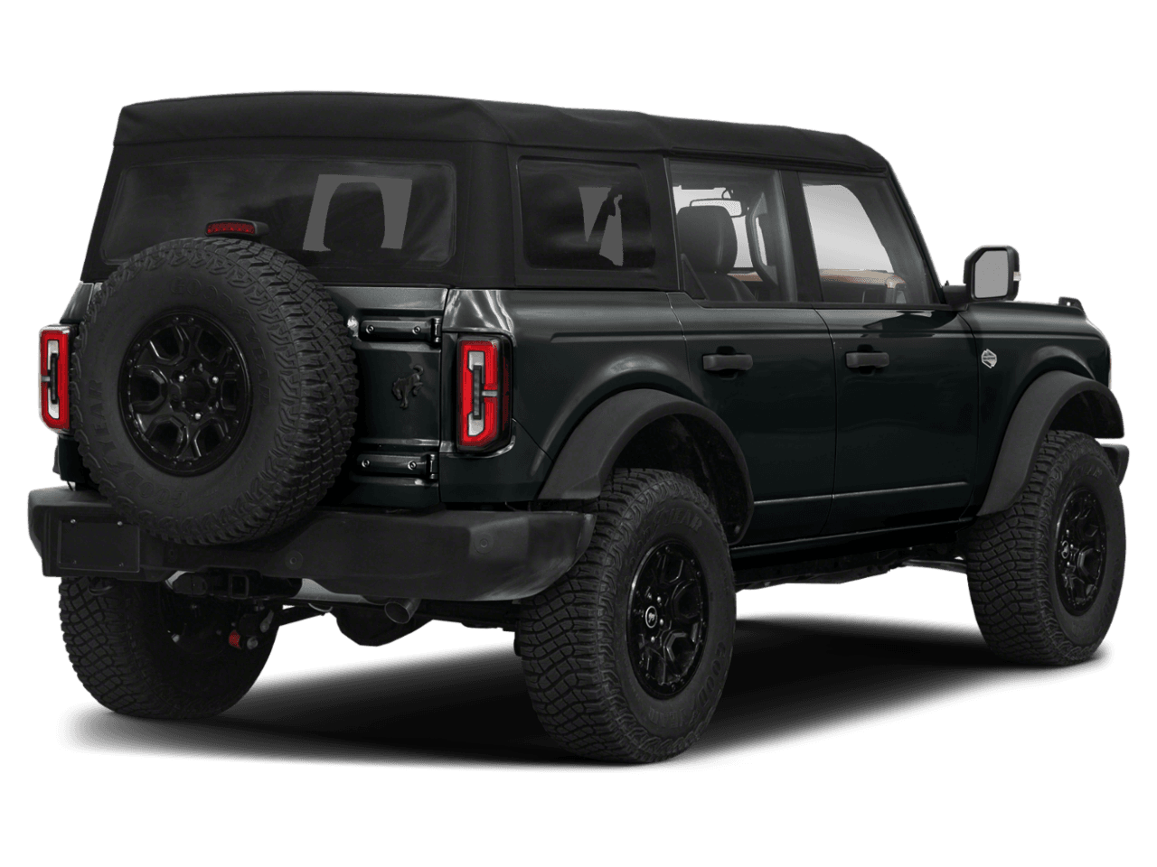 2022 Ford Bronco Wildtrak - Rear 3/4, facing to the right
