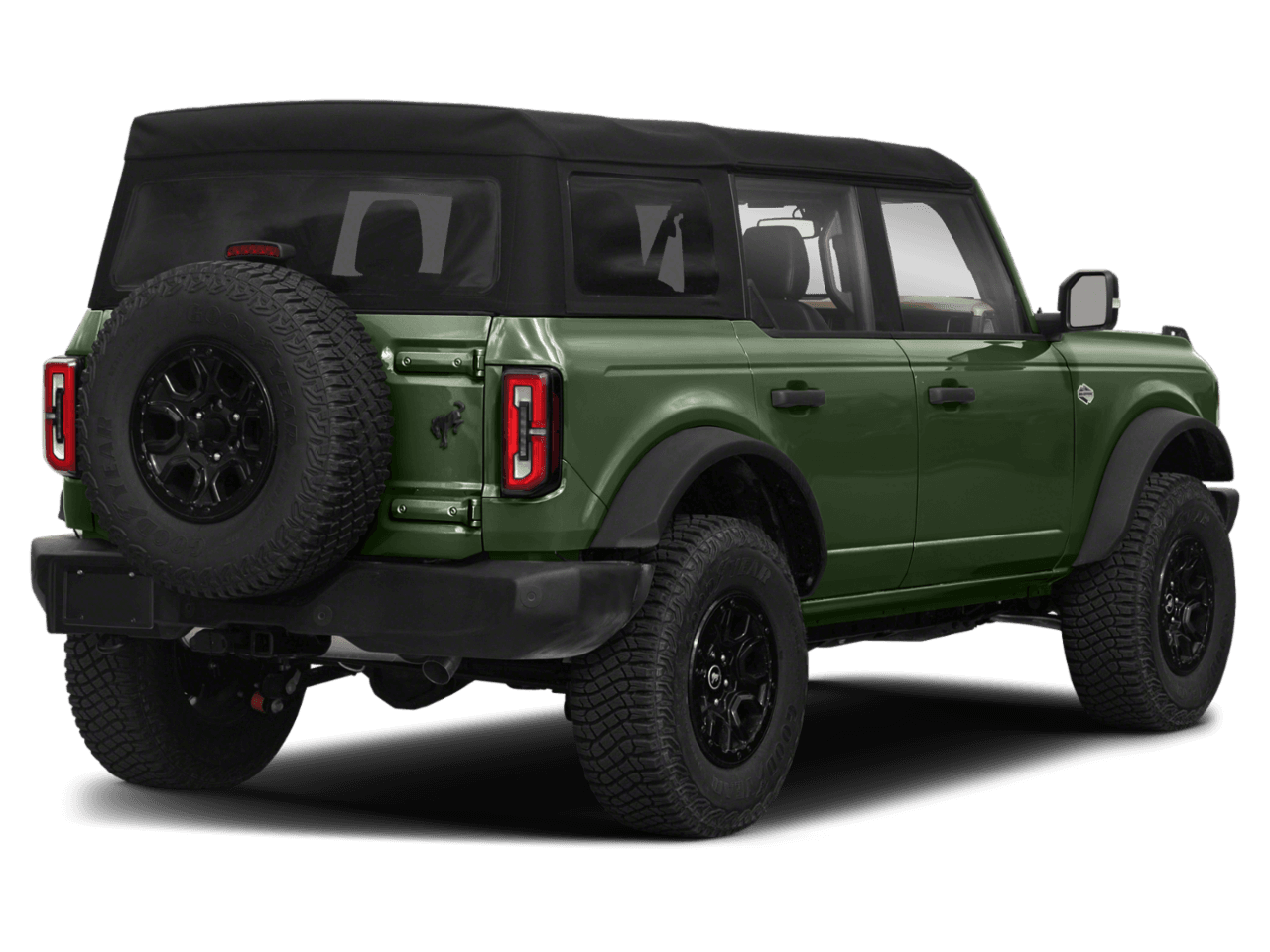 2022 Ford Bronco Wildtrak - Rear 3/4, facing to the right
