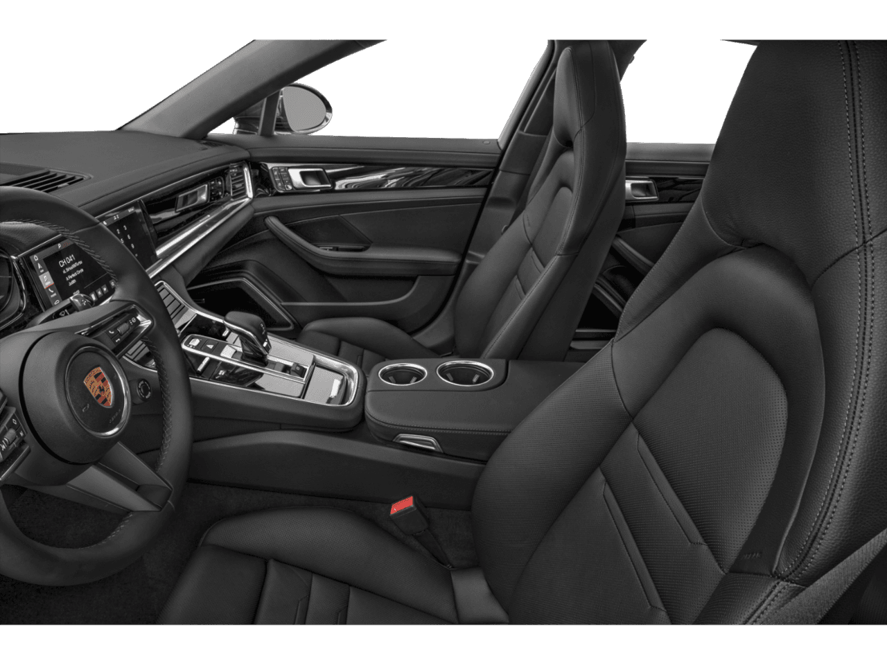 2022 Porsche Panamera 4 E-Hybrid Platinum Edition - Interior Driver's Side with Door Open, Front Seat Feature