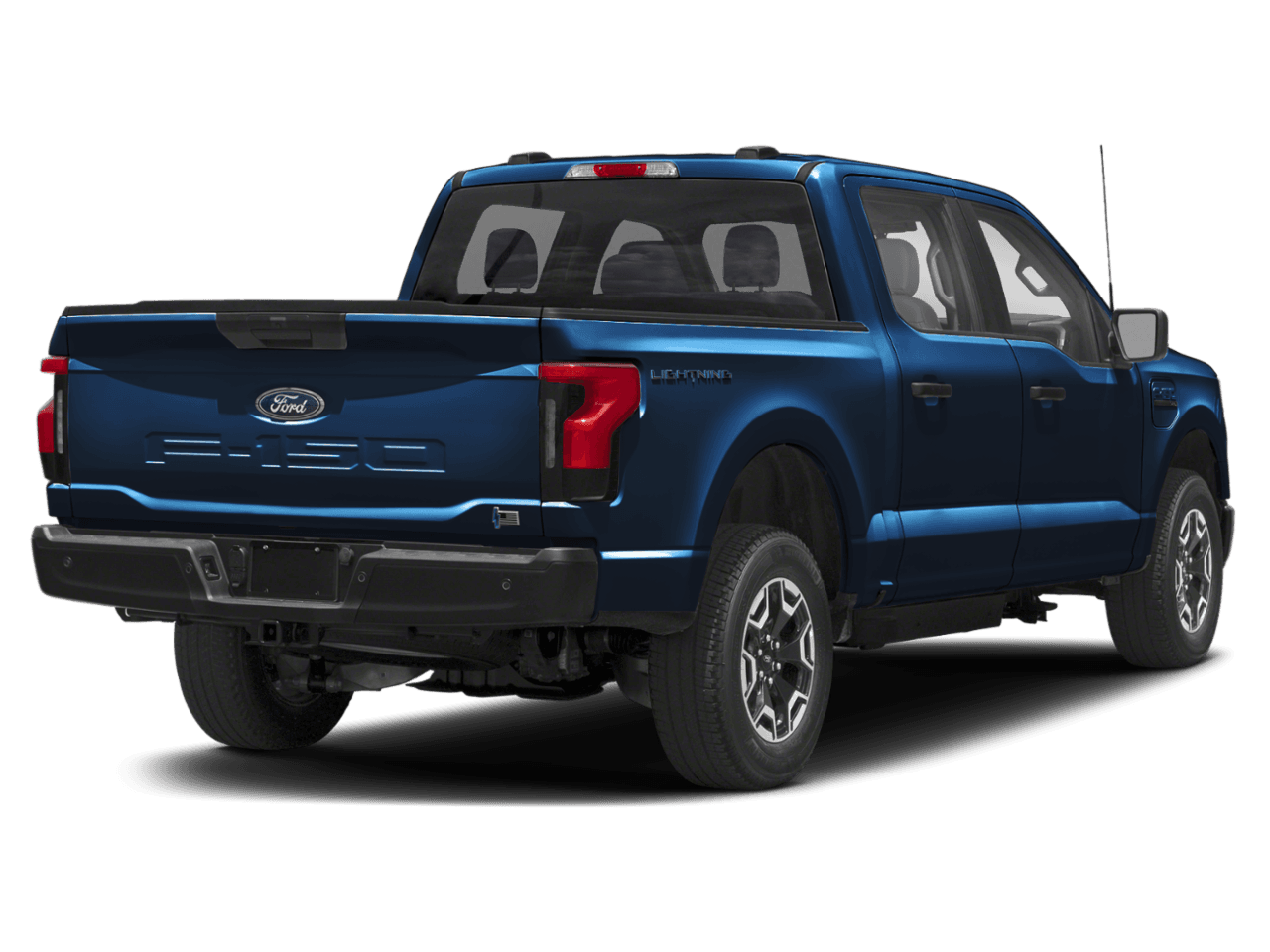 2022 Ford F-150 Lightning Pro - Rear 3/4, facing to the right