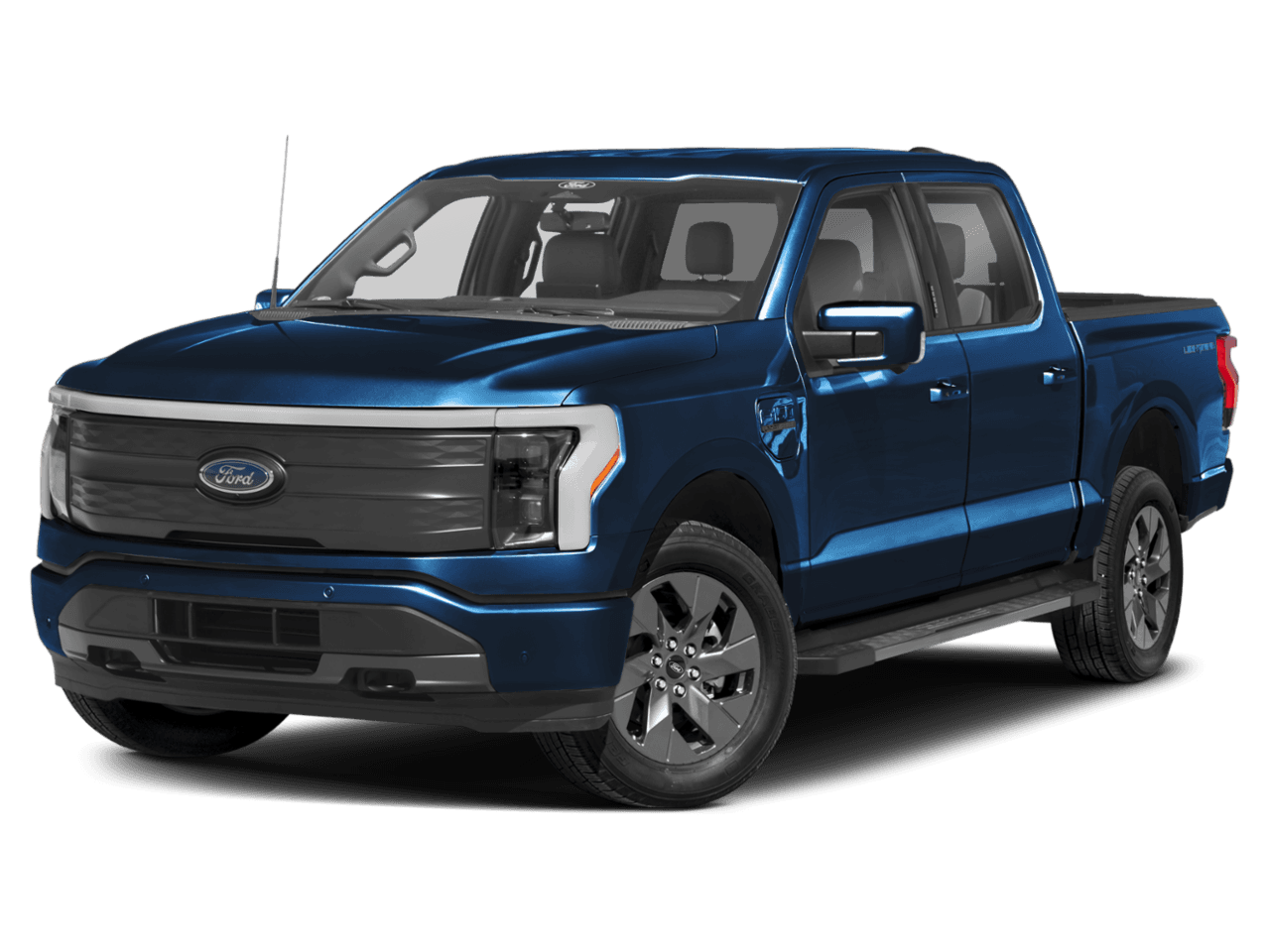 2022 Ford F-150 Lightning LARIAT - Front 3/4, facing to the left