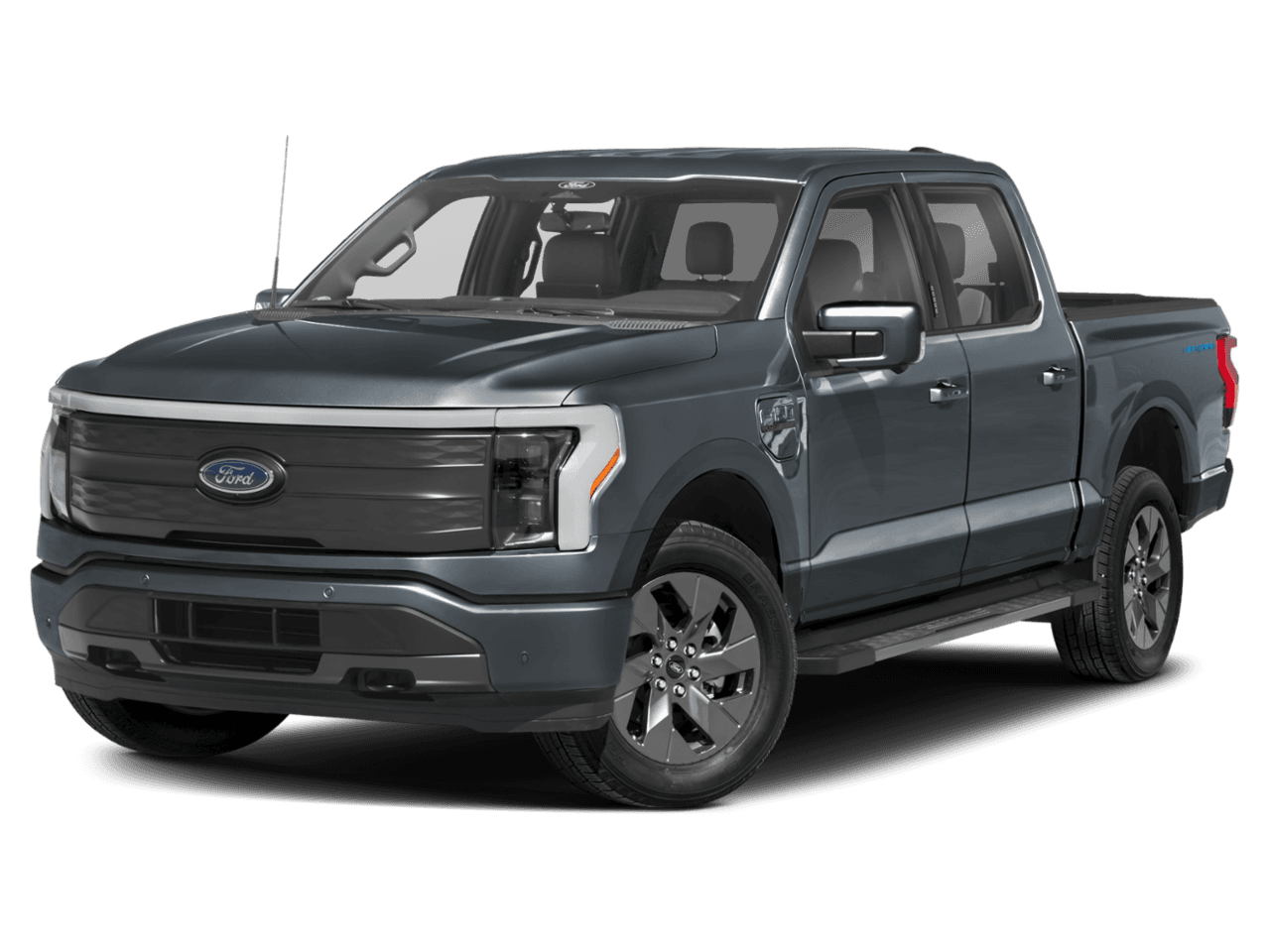2022 Ford F-150 Lightning LARIAT - Front 3/4, facing to the left