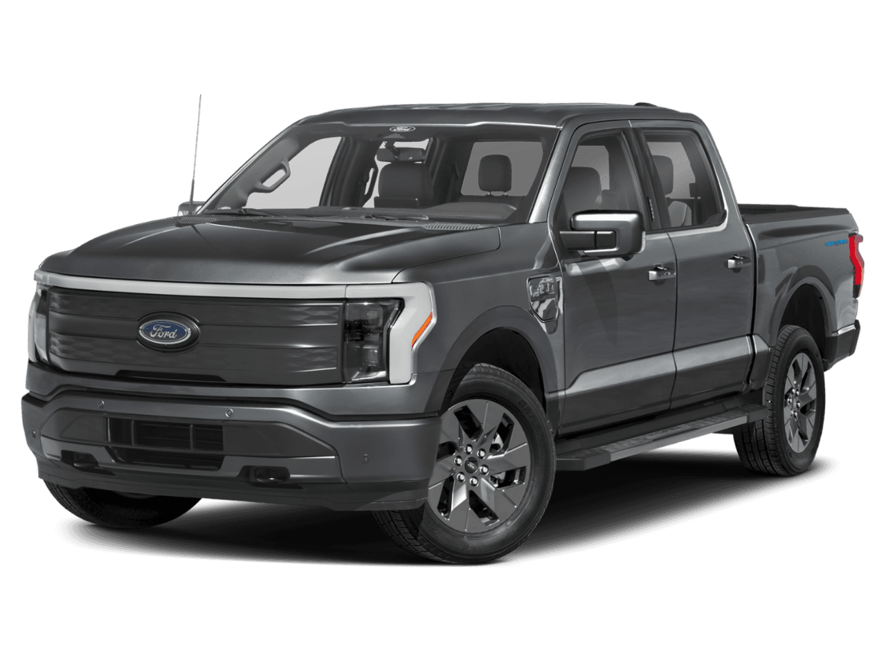2022 Ford F-150 Lightning LARIAT - Front 3/4, facing to the left