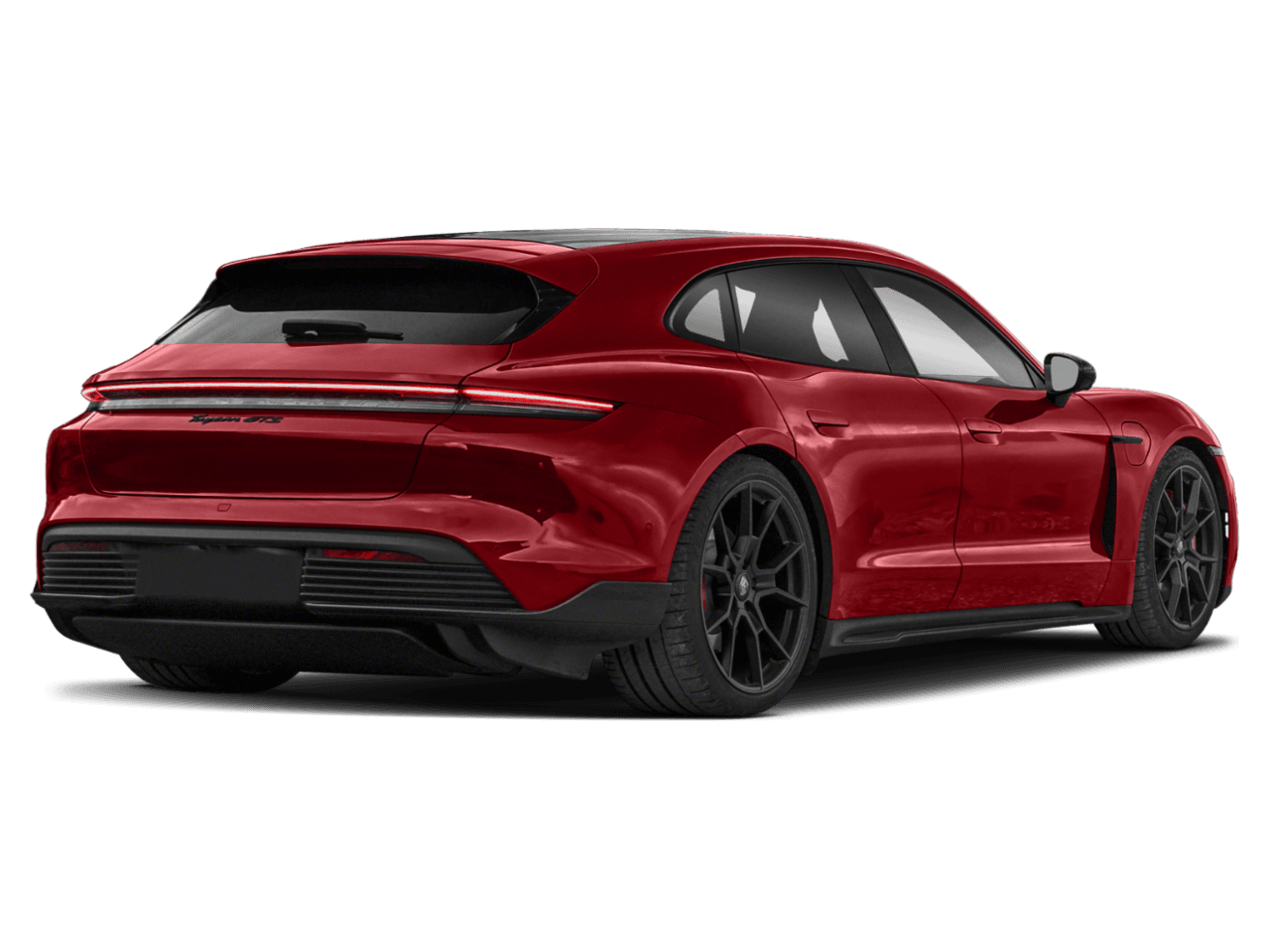2022 Porsche Taycan GTS - Rear 3/4, facing to the right