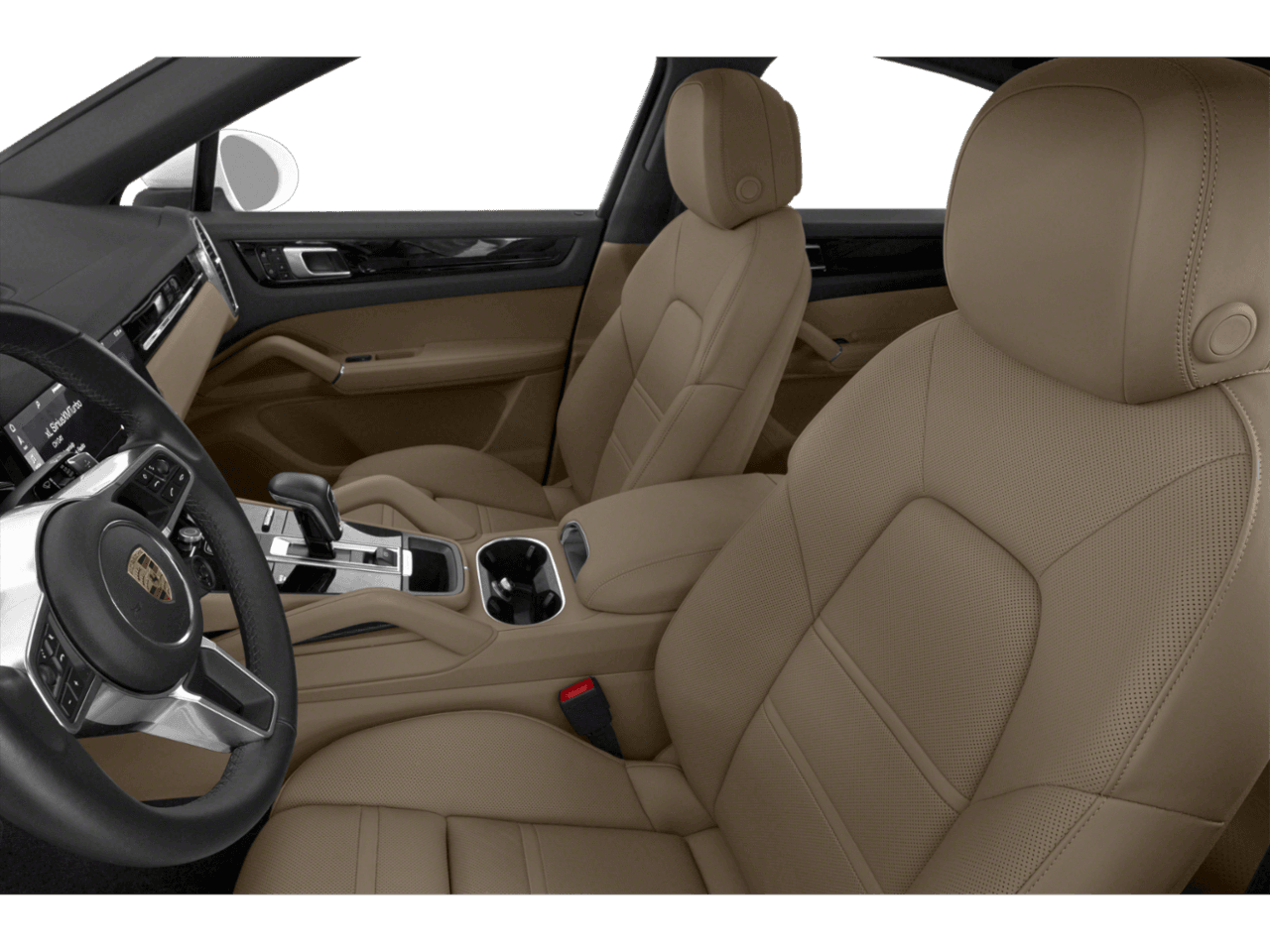 2022 Porsche Cayenne S Platinum Edition - Interior Driver's Side with Door Open, Front Seat Feature