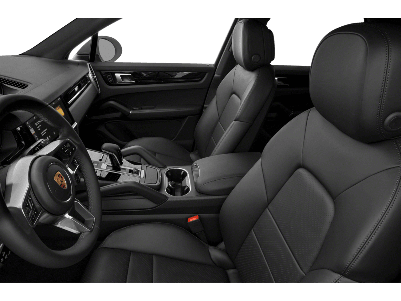 2022 Porsche Cayenne Platinum Edition E-Hybrid - Interior Driver's Side with Door Open, Front Seat Feature