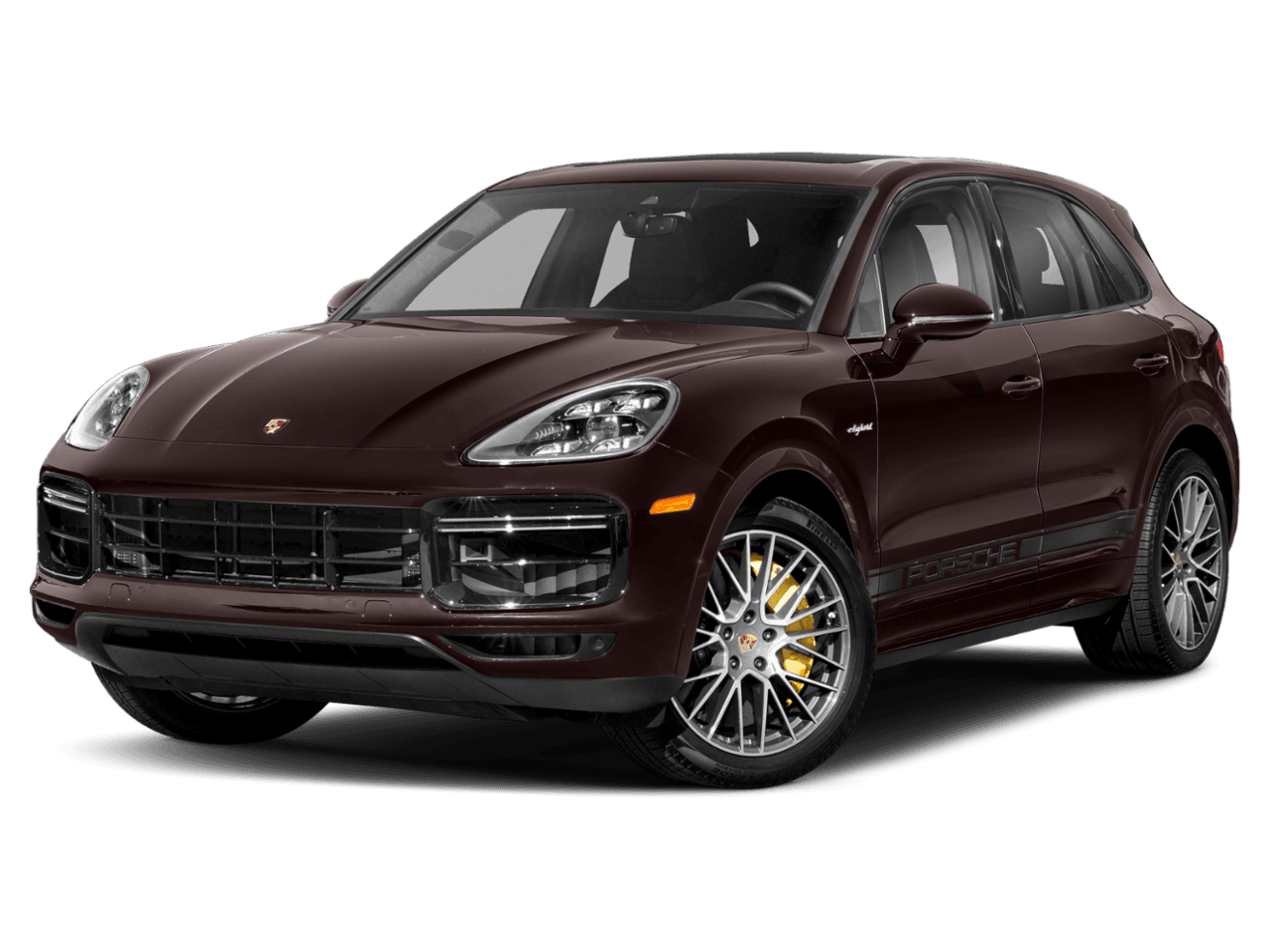 2022 Porsche Cayenne Platinum Edition E-Hybrid - Front 3/4, facing to the left