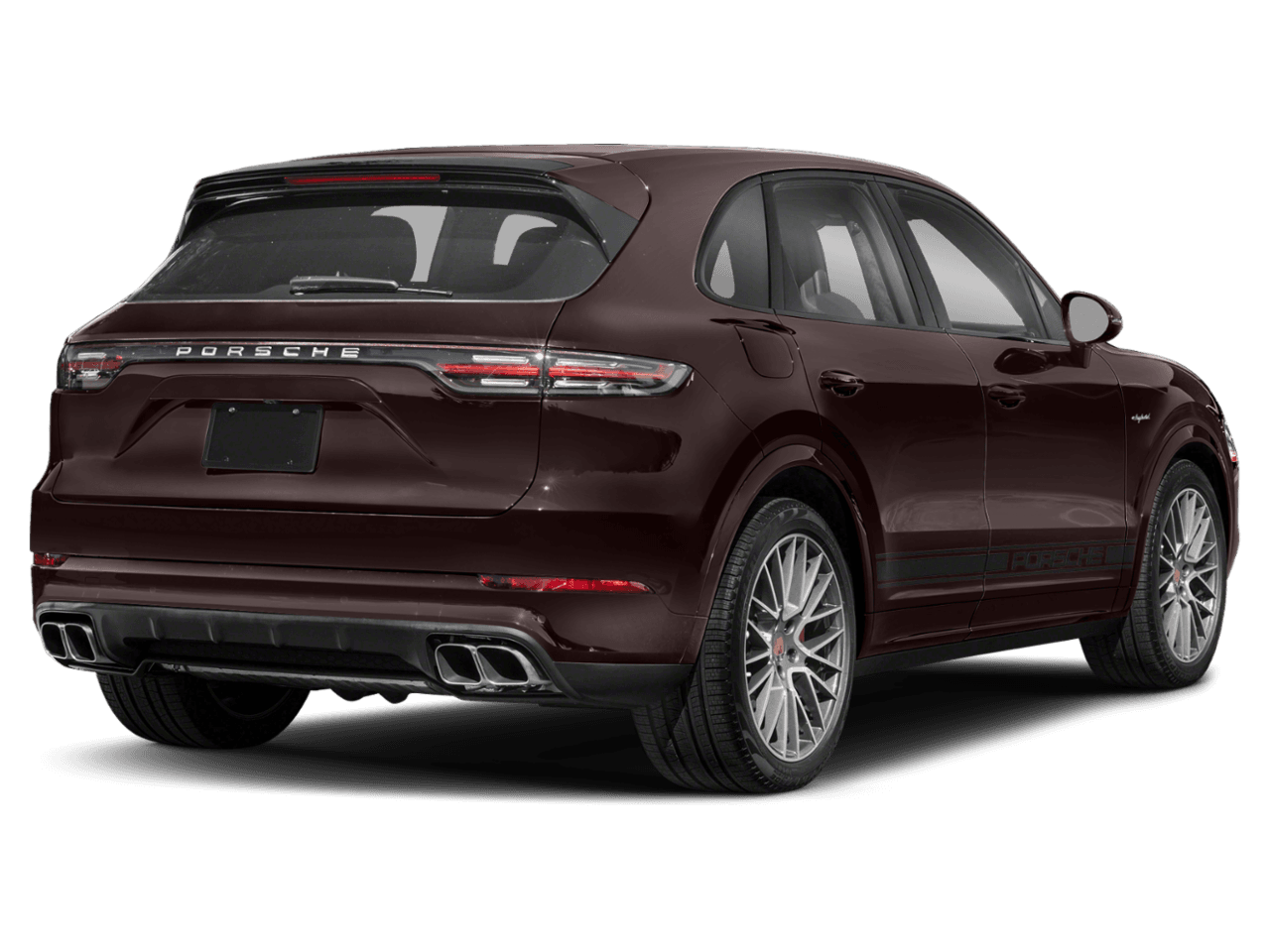 2022 Porsche Cayenne Platinum Edition E-Hybrid - Rear 3/4, facing to the right