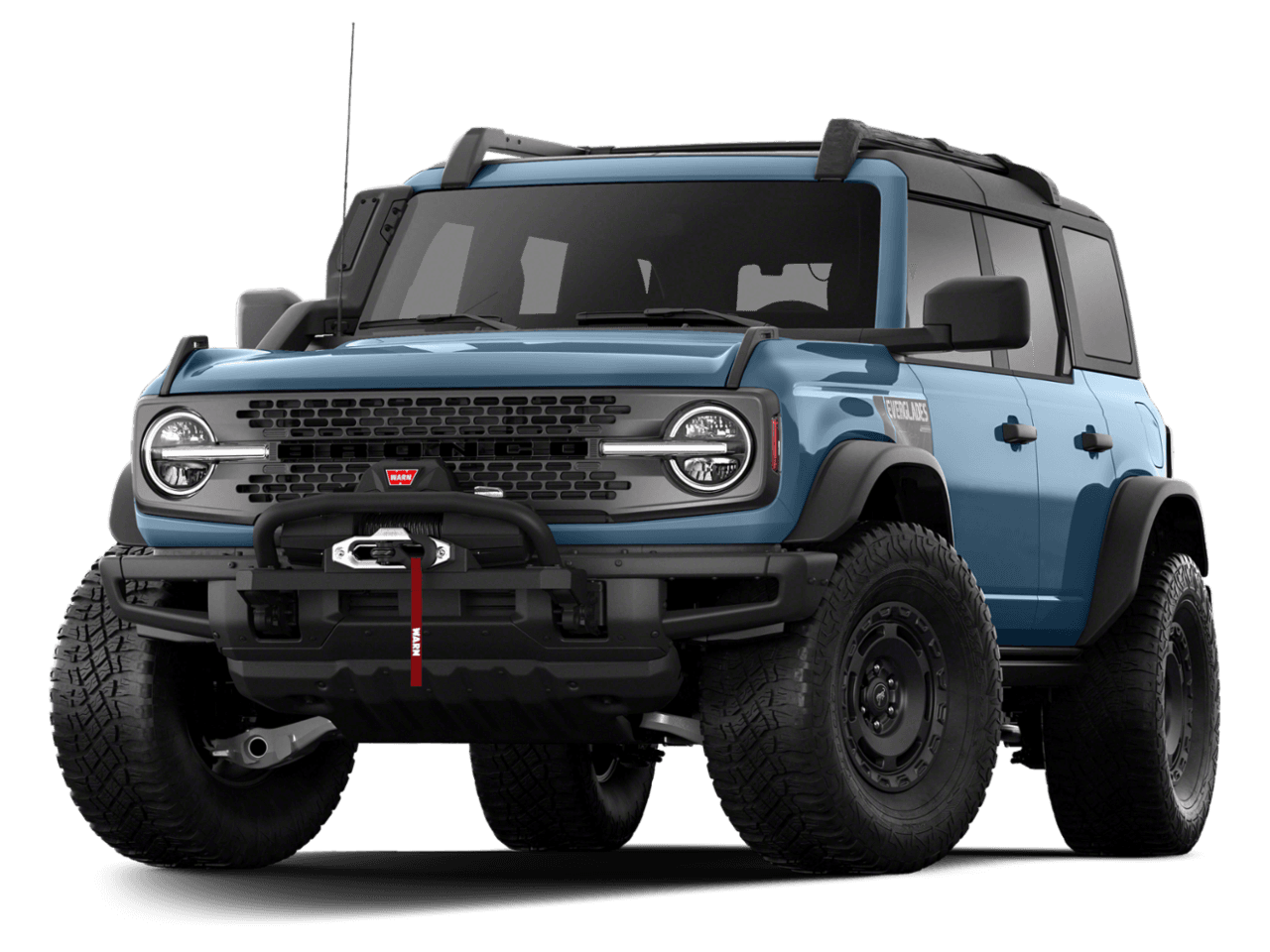 2022 Ford Bronco Everglades - Front 3/4, facing to the left