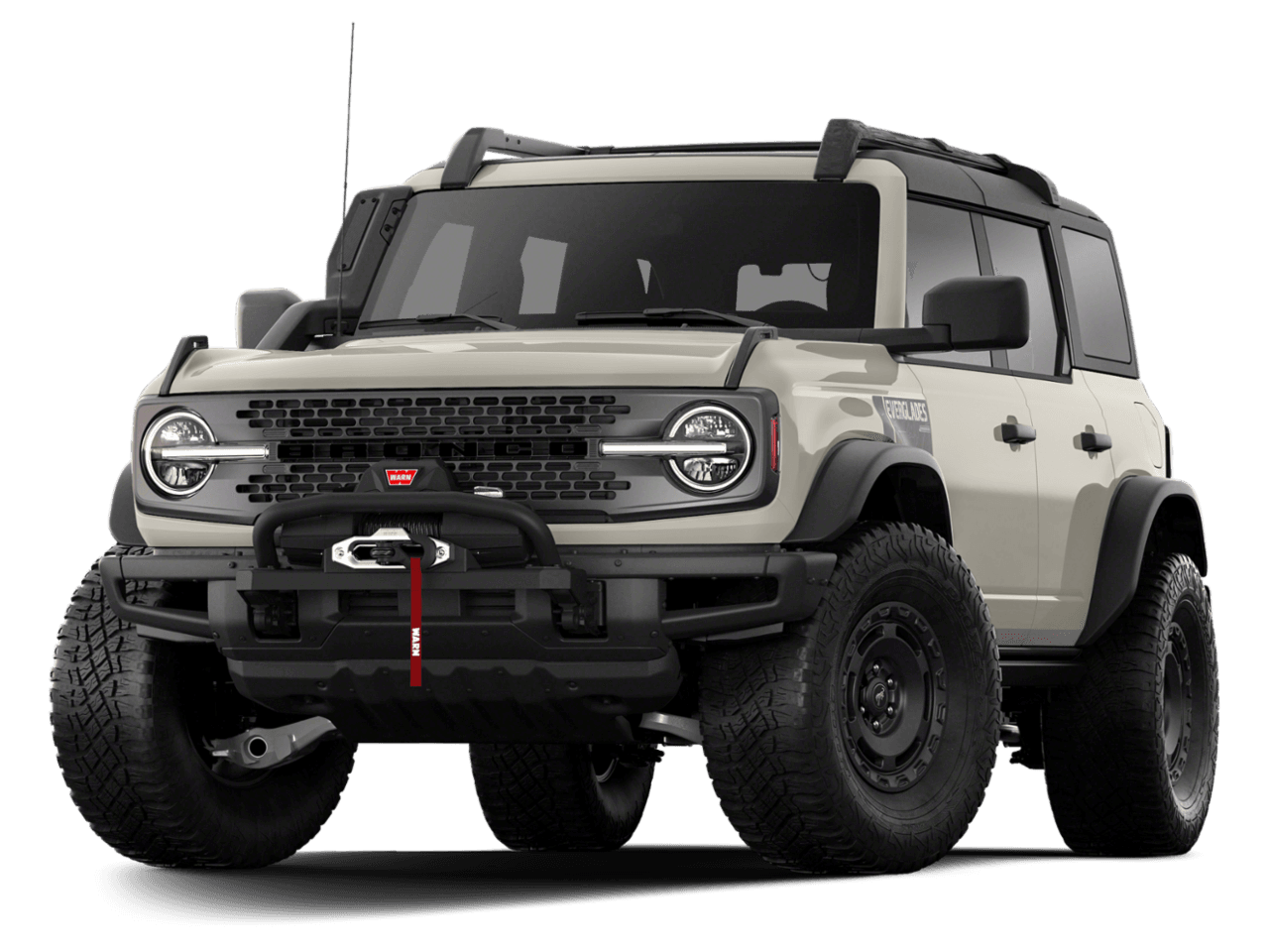 2022 Ford Bronco Everglades - Front 3/4, facing to the left