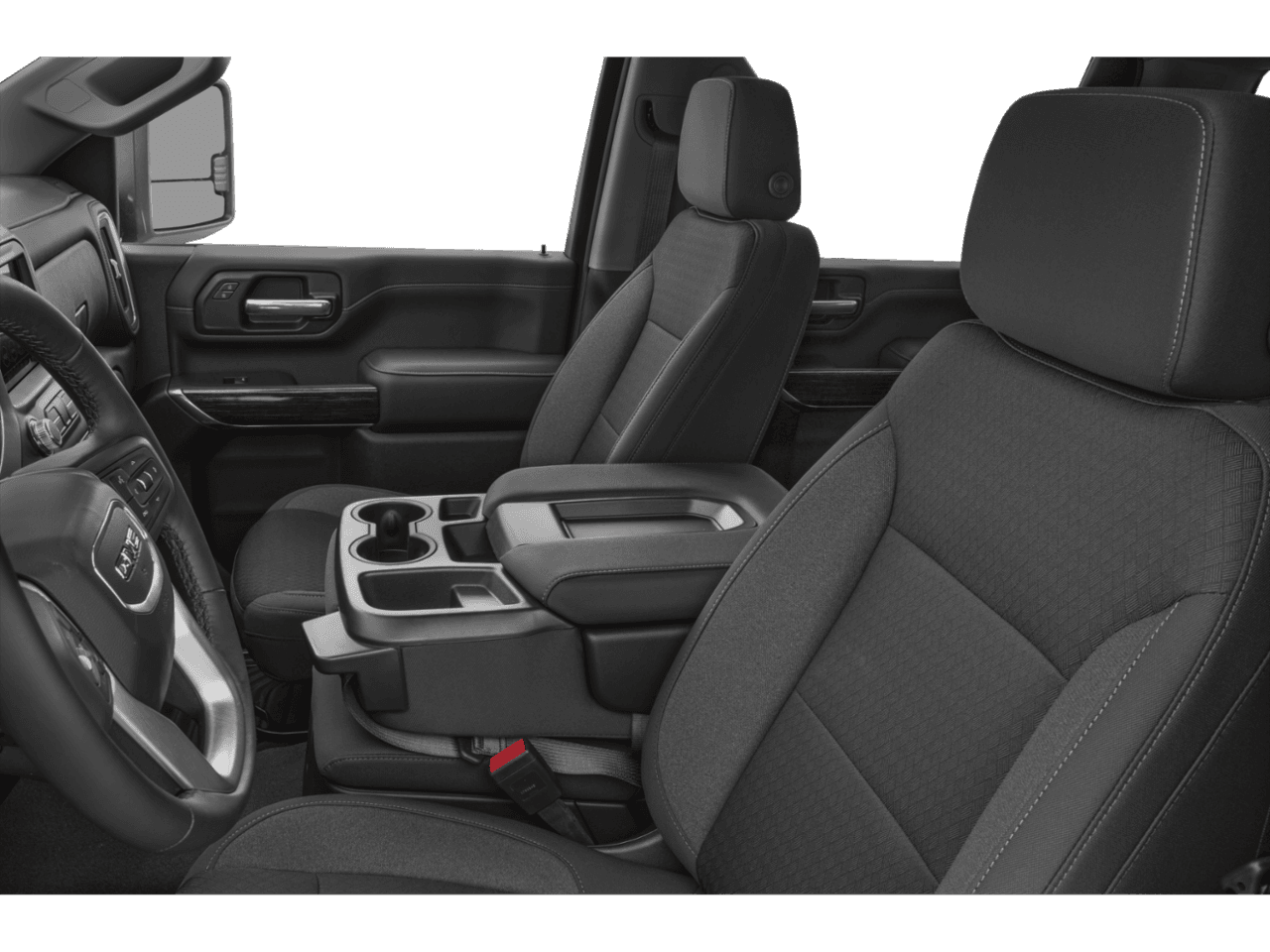 2023 GMC Sierra 2500HD SLE - Interior Driver's Side with Door Open, Front Seat Feature