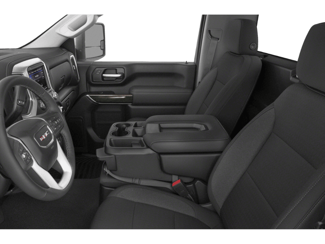 2023 GMC Sierra 2500HD SLE - Interior Driver's Side with Door Open, Front Seat Feature