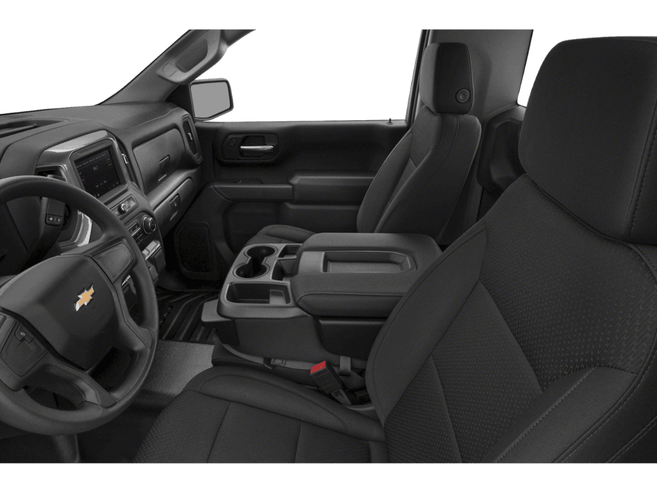 2023 Chevrolet Silverado 1500 Work Truck - Interior Driver's Side with Door Open, Front Seat Feature