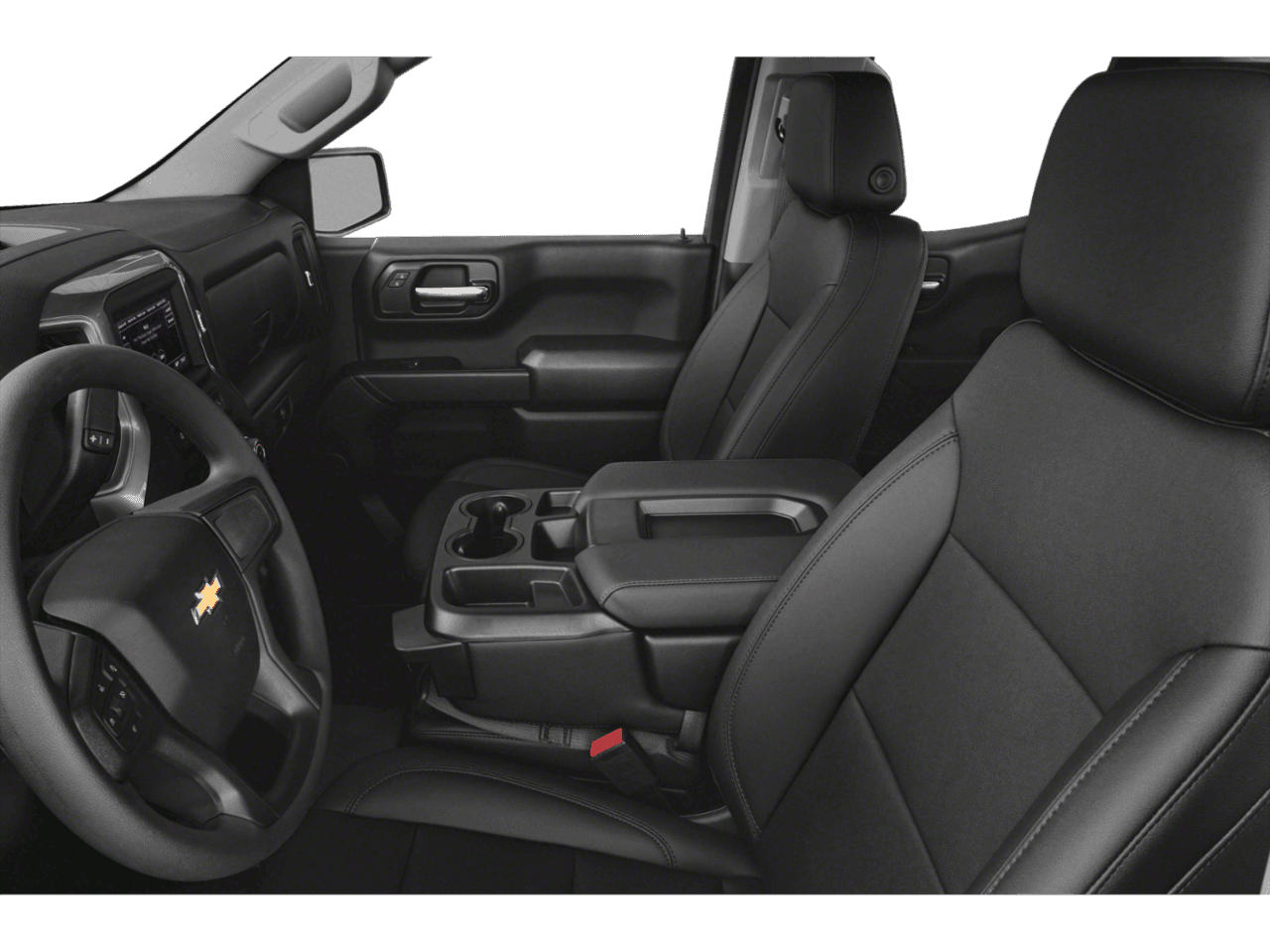 2023 Chevrolet Silverado 1500 Work Truck - Interior Driver's Side with Door Open, Front Seat Feature