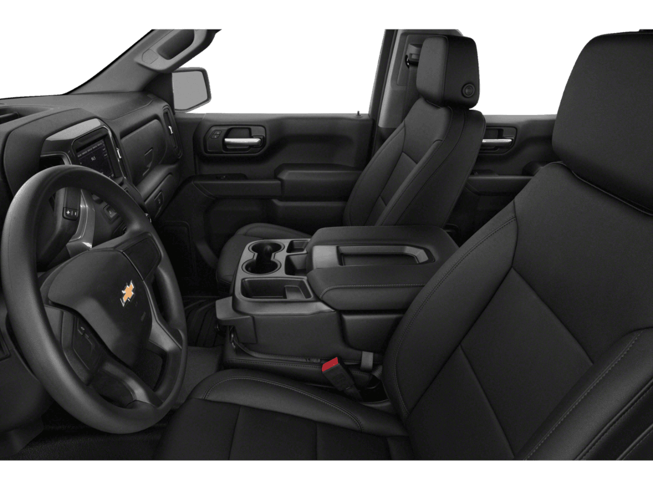 2023 Chevrolet Silverado 1500 Custom Trail Boss - Interior Driver's Side with Door Open, Front Seat Feature