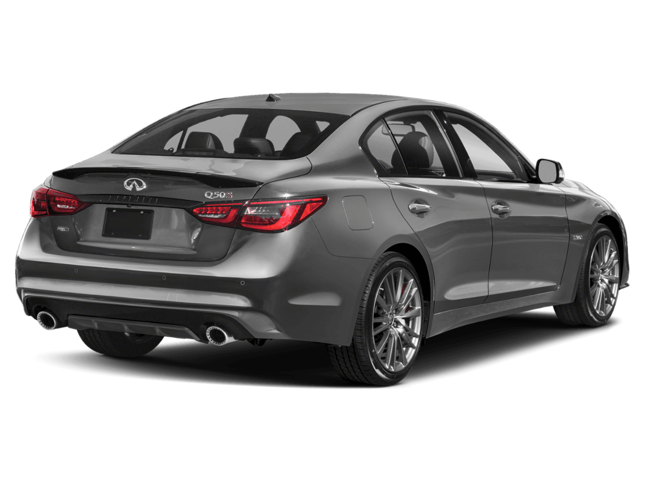 2023 INFINITI Q50 RED - Rear 3/4, facing to the right