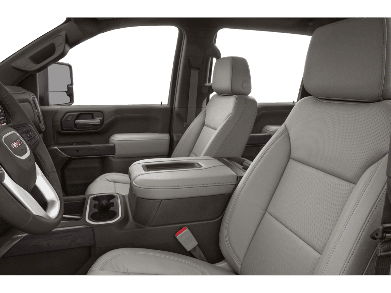 2023 GMC Sierra 3500HD SLE - Interior Driver's Side with Door Open, Front Seat Feature
